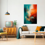 FIERY FUSION Selbstklebendes Poster - Hochformat