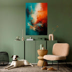 FIERY FUSION Selbstklebendes Poster - Hochformat