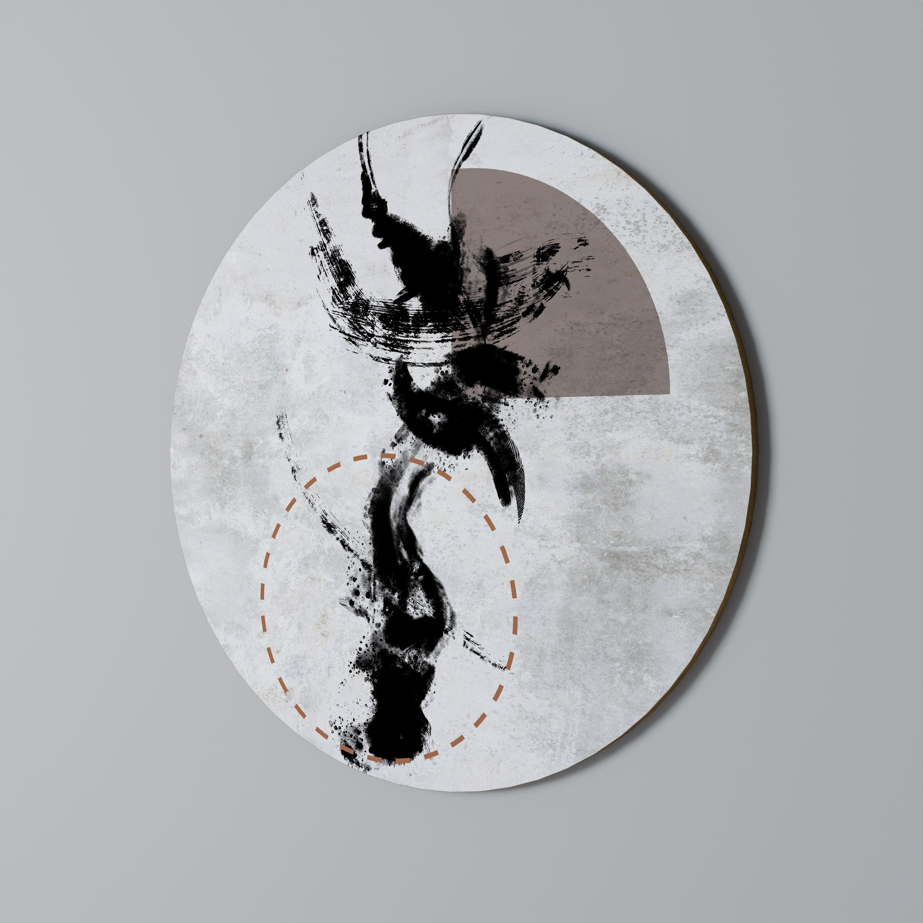 STAINS OF INTROSPECTION Runde Wanddekoration Ø 69 cm