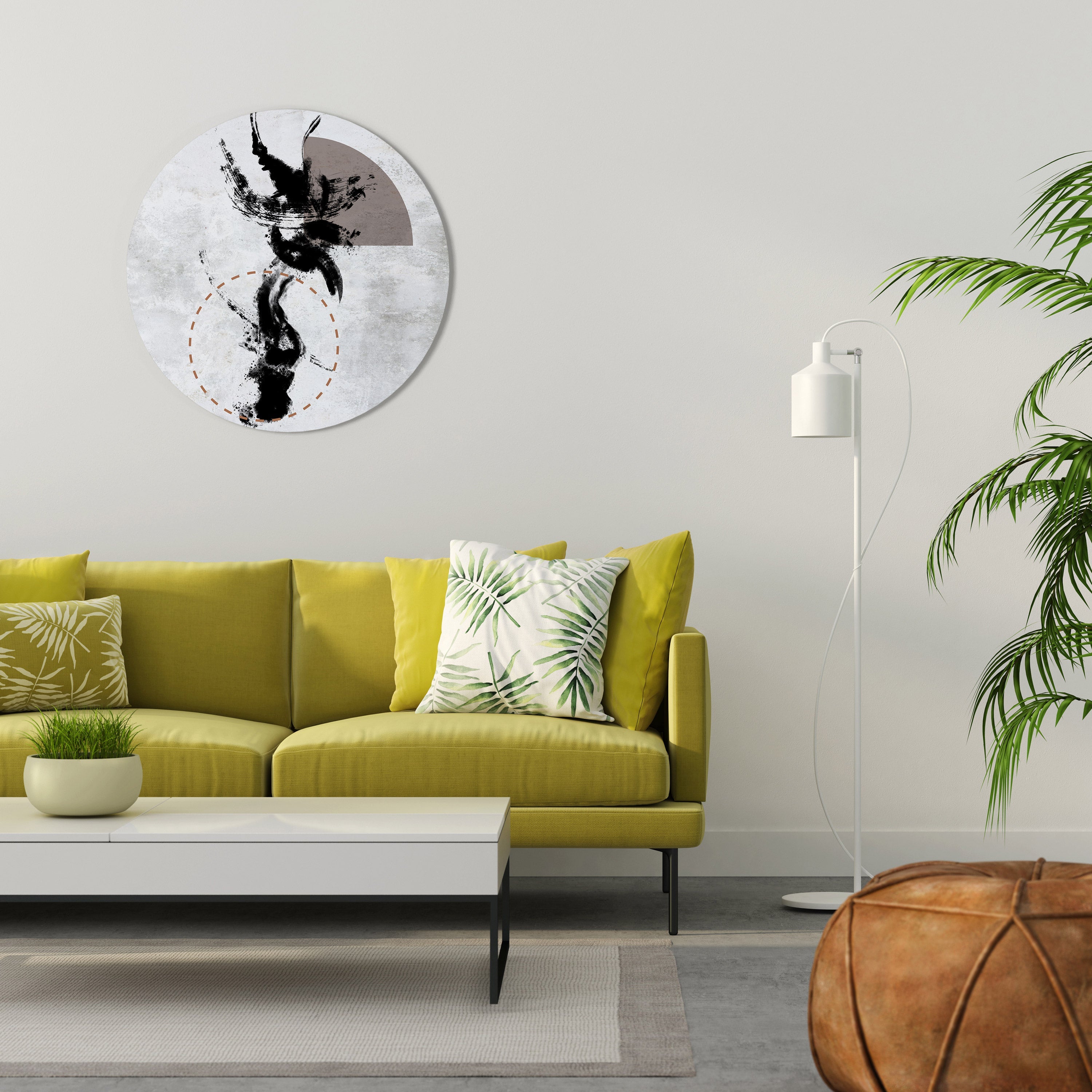 STAINS OF INTROSPECTION Runde Wanddekoration Ø 69 cm