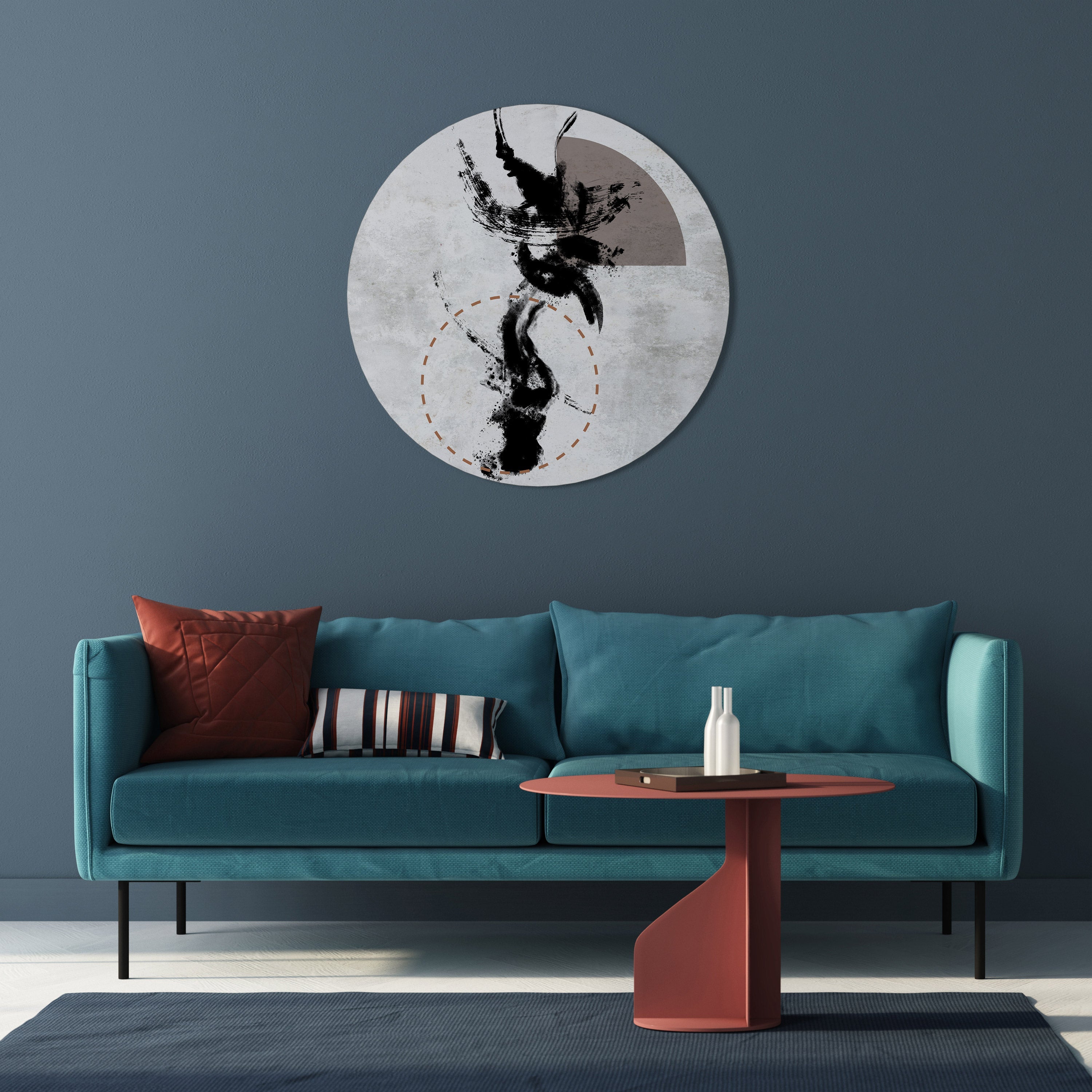 STAINS OF INTROSPECTION Runde Wanddekoration Ø 69 cm