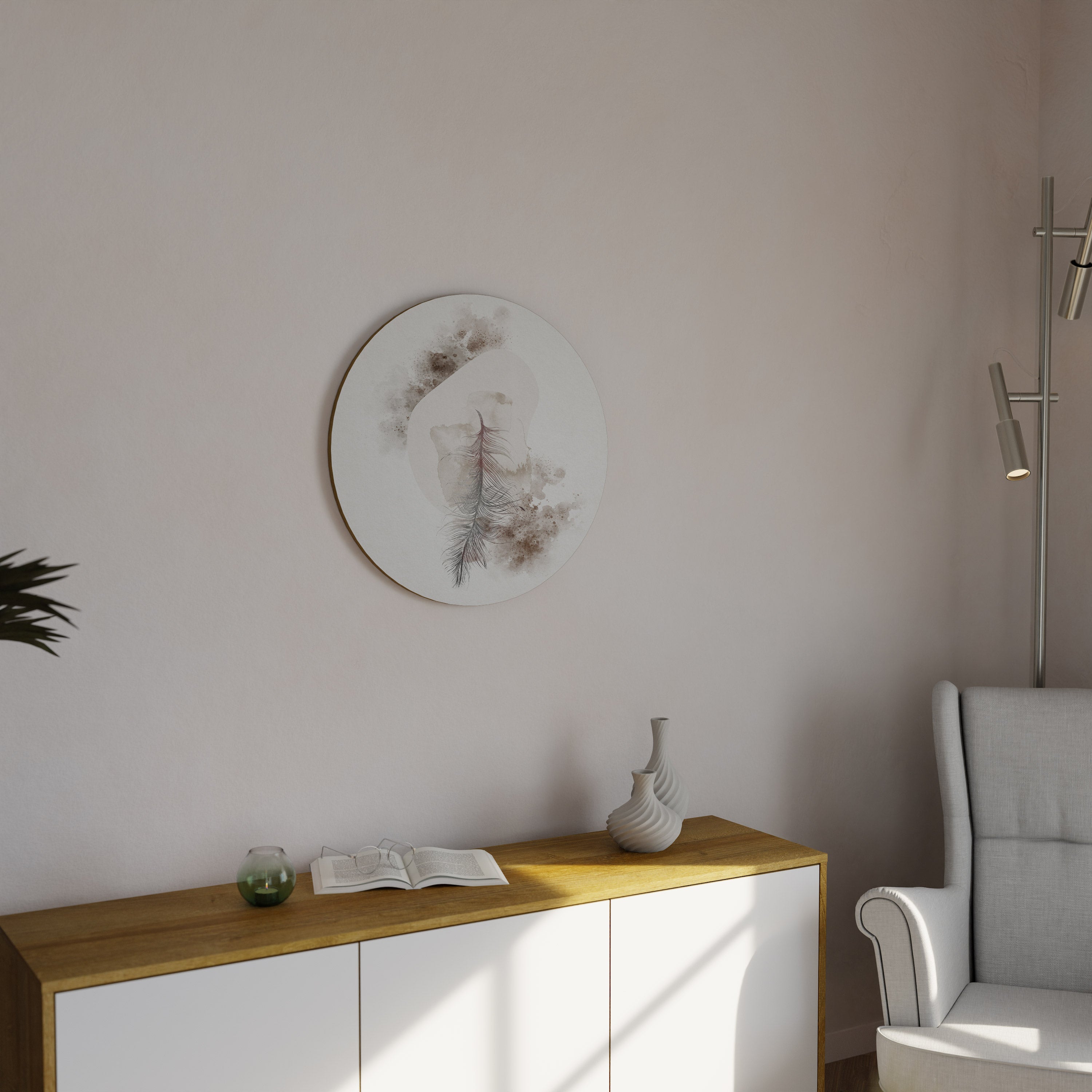 CHARMING DELICACY Runde Wanddekoration Ø 69 cm
