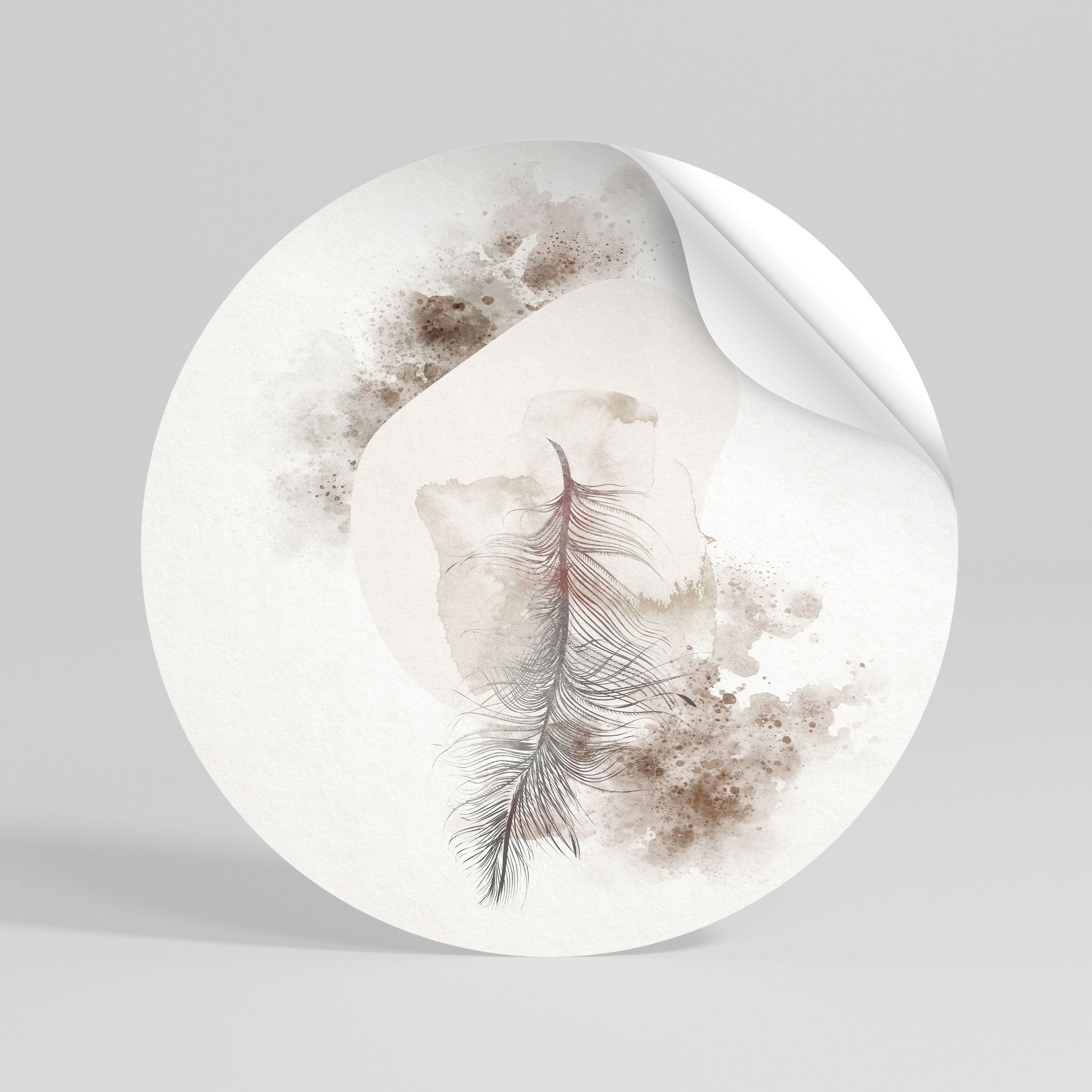 CHARMING DELICACY Peel and Stick Round Sticker