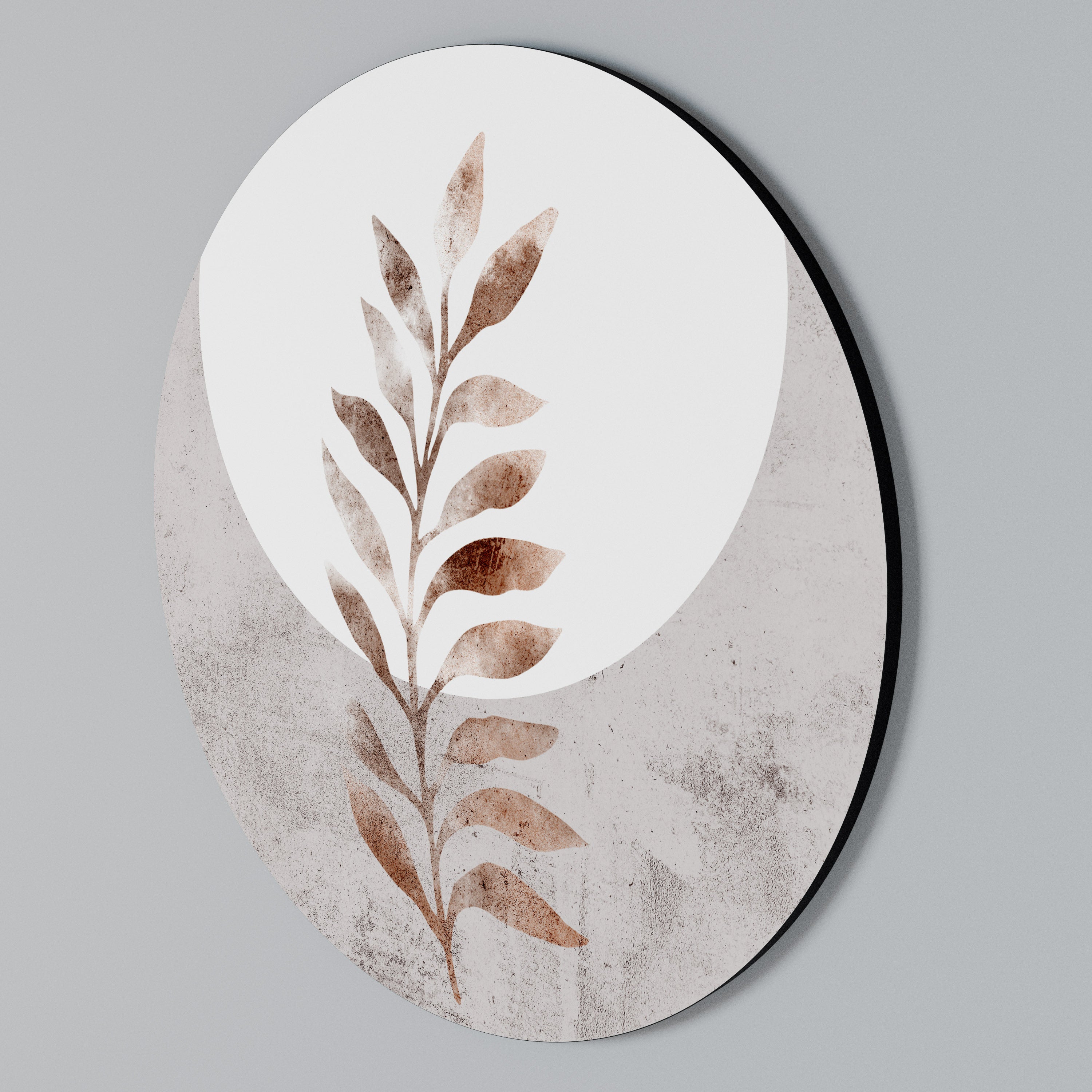 LEAF RADIANCE Round Wall Art