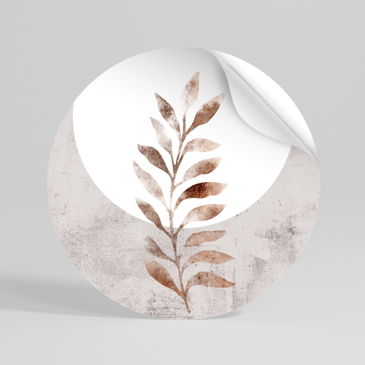 LEAF RADIANCE Runder Wandsticker zum Abziehen und Aufkleben