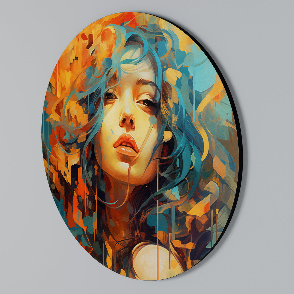 RAINBOW MUSE Rundes Wandbild