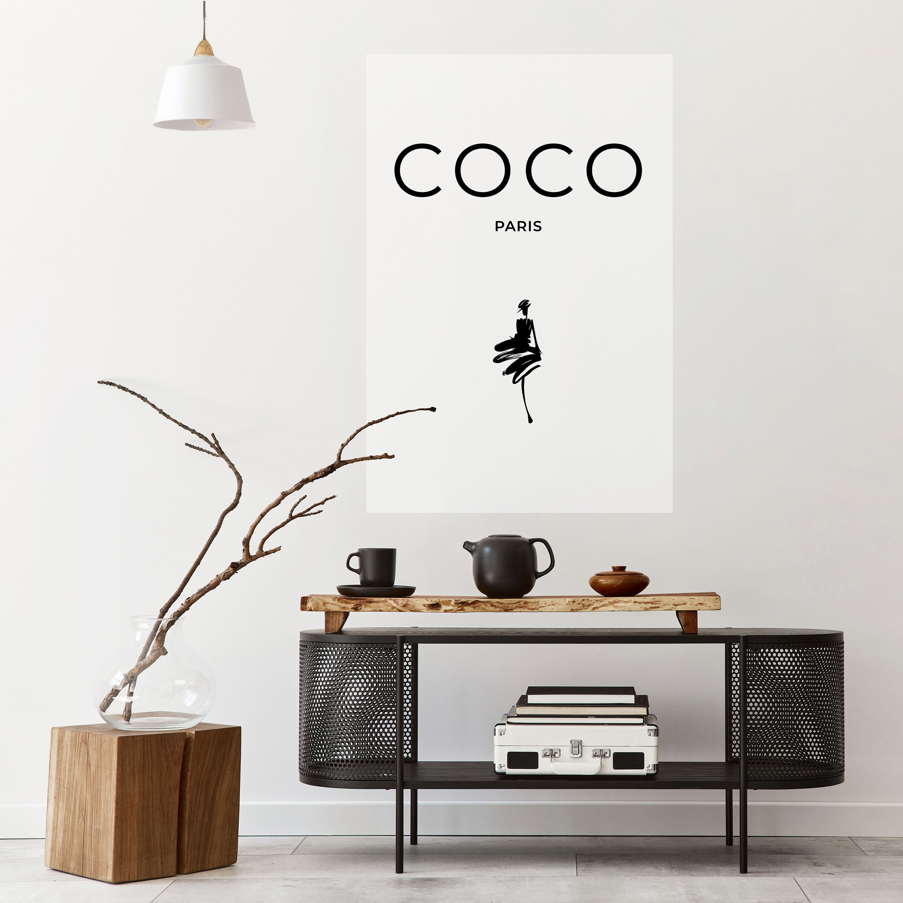 COCO CHANEL – ZEITLOSE ELEGANZ – Vertikales Poster zum Abziehen und Aufkleben