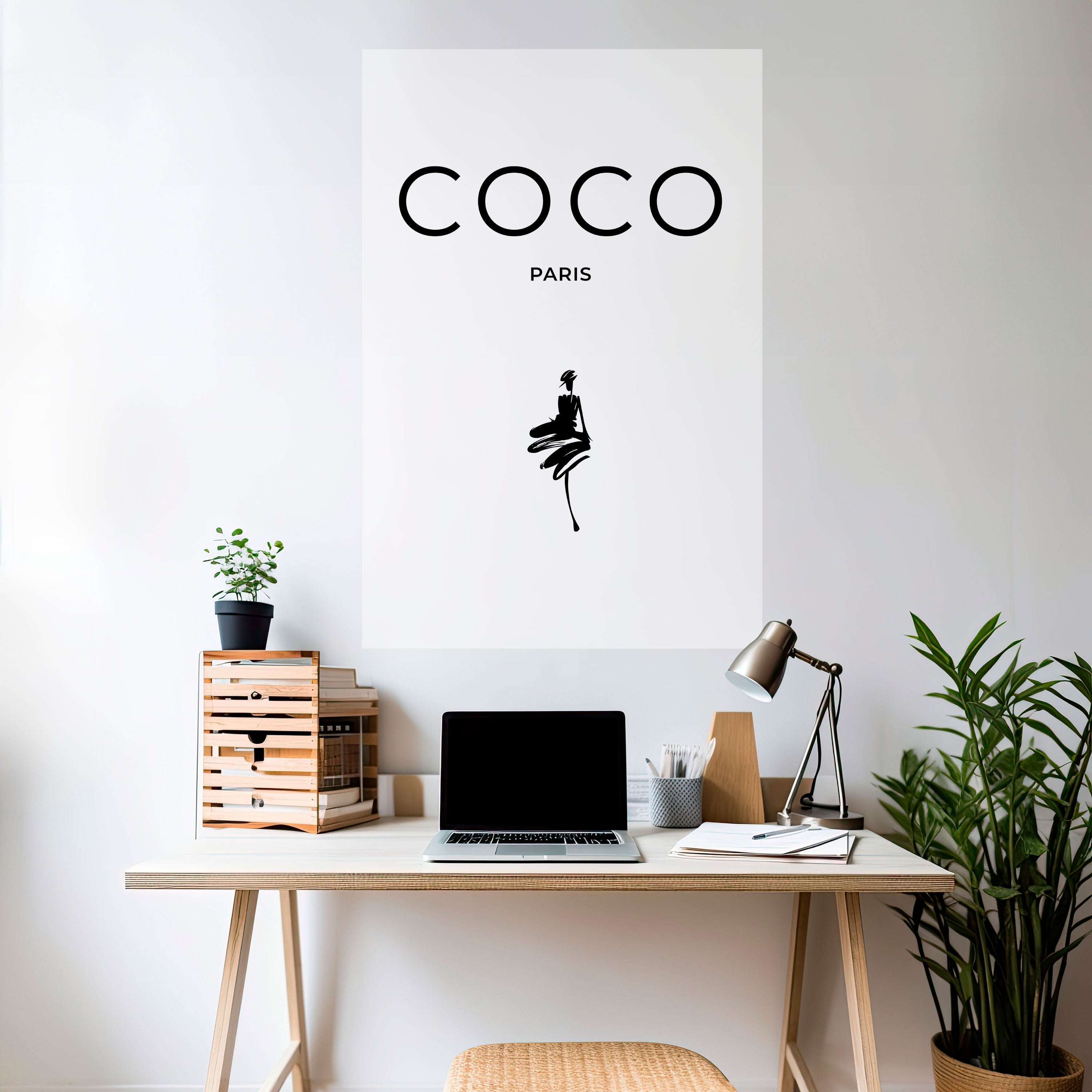 COCO CHANEL – ZEITLOSE ELEGANZ – Vertikales Poster zum Abziehen und Aufkleben