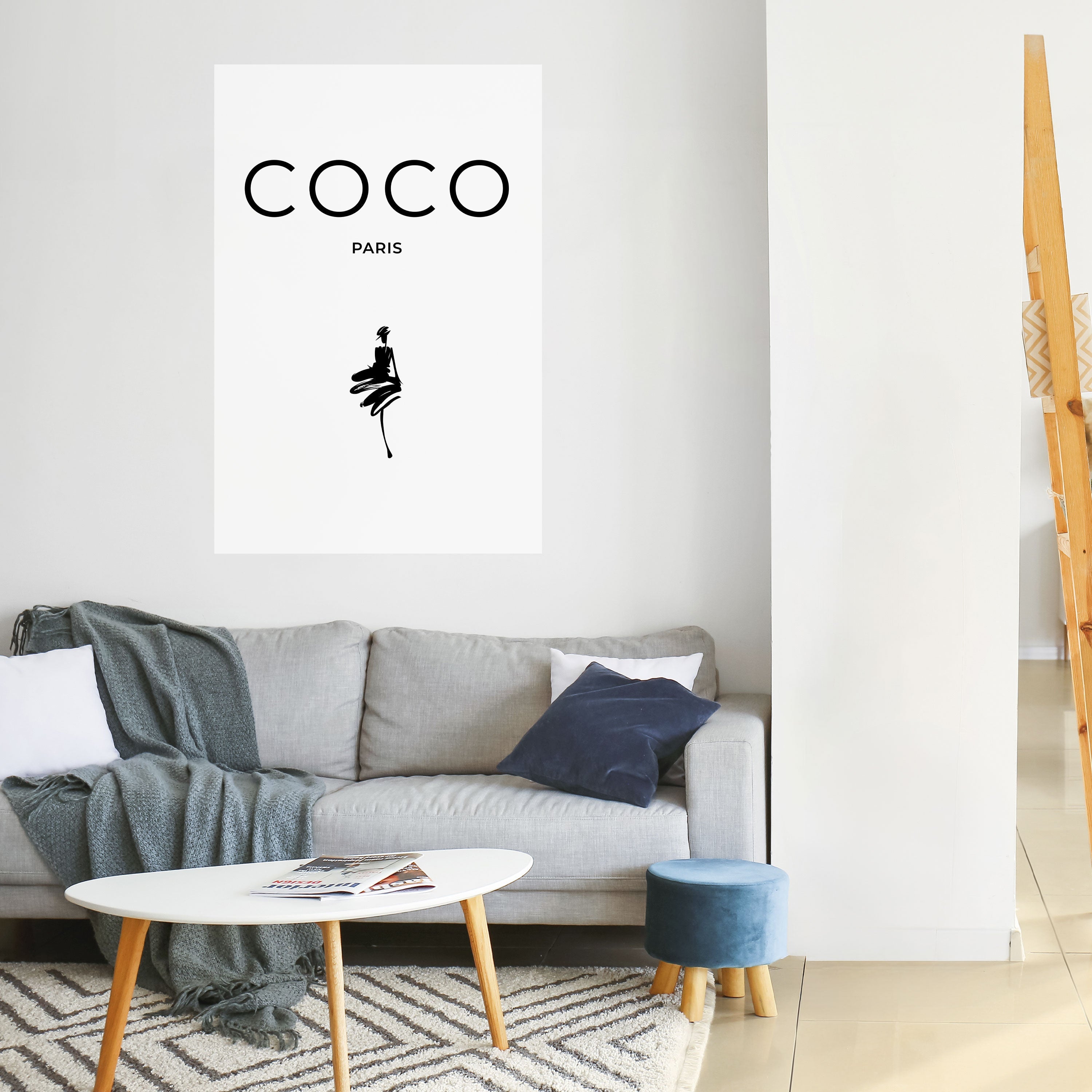 COCO CHANEL – ZEITLOSE ELEGANZ – Vertikales Poster zum Abziehen und Aufkleben