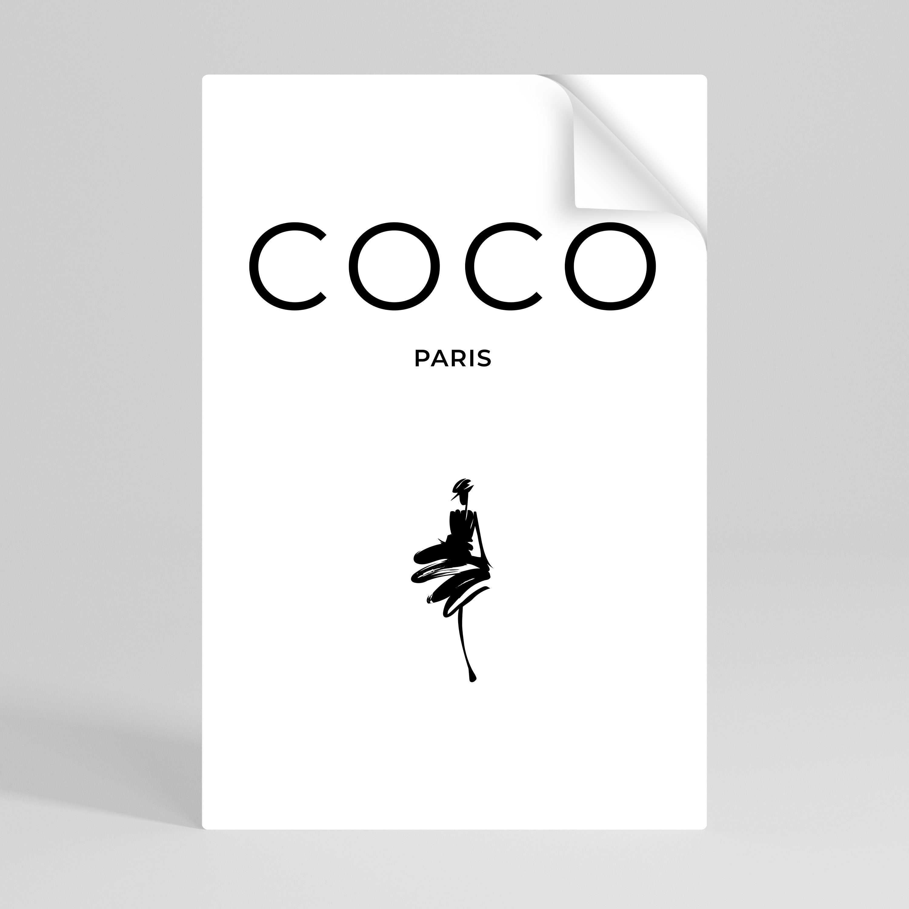 COCO CHANEL – ZEITLOSE ELEGANZ – Vertikales Poster zum Abziehen und Aufkleben
