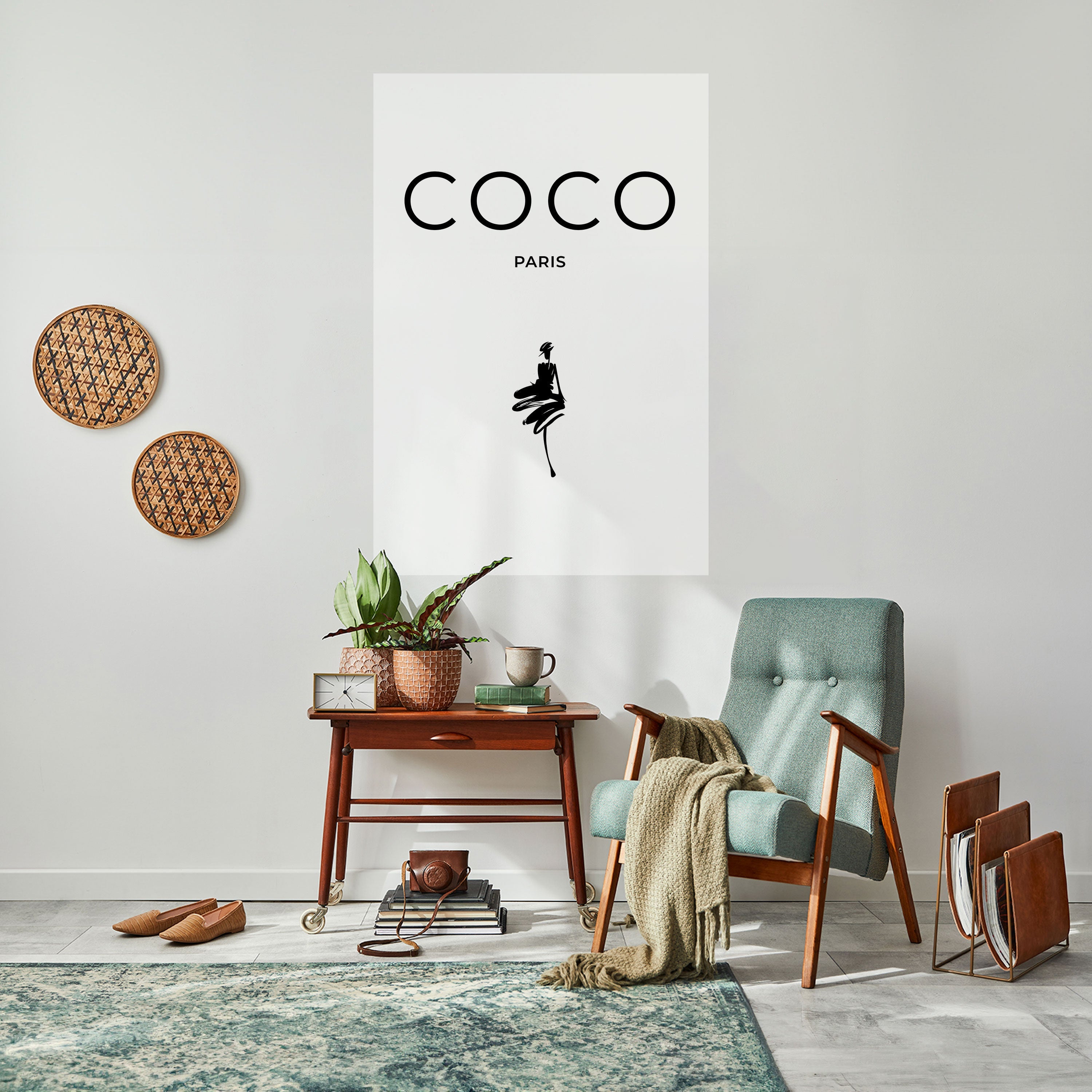 COCO CHANEL – ZEITLOSE ELEGANZ – Vertikales Poster zum Abziehen und Aufkleben