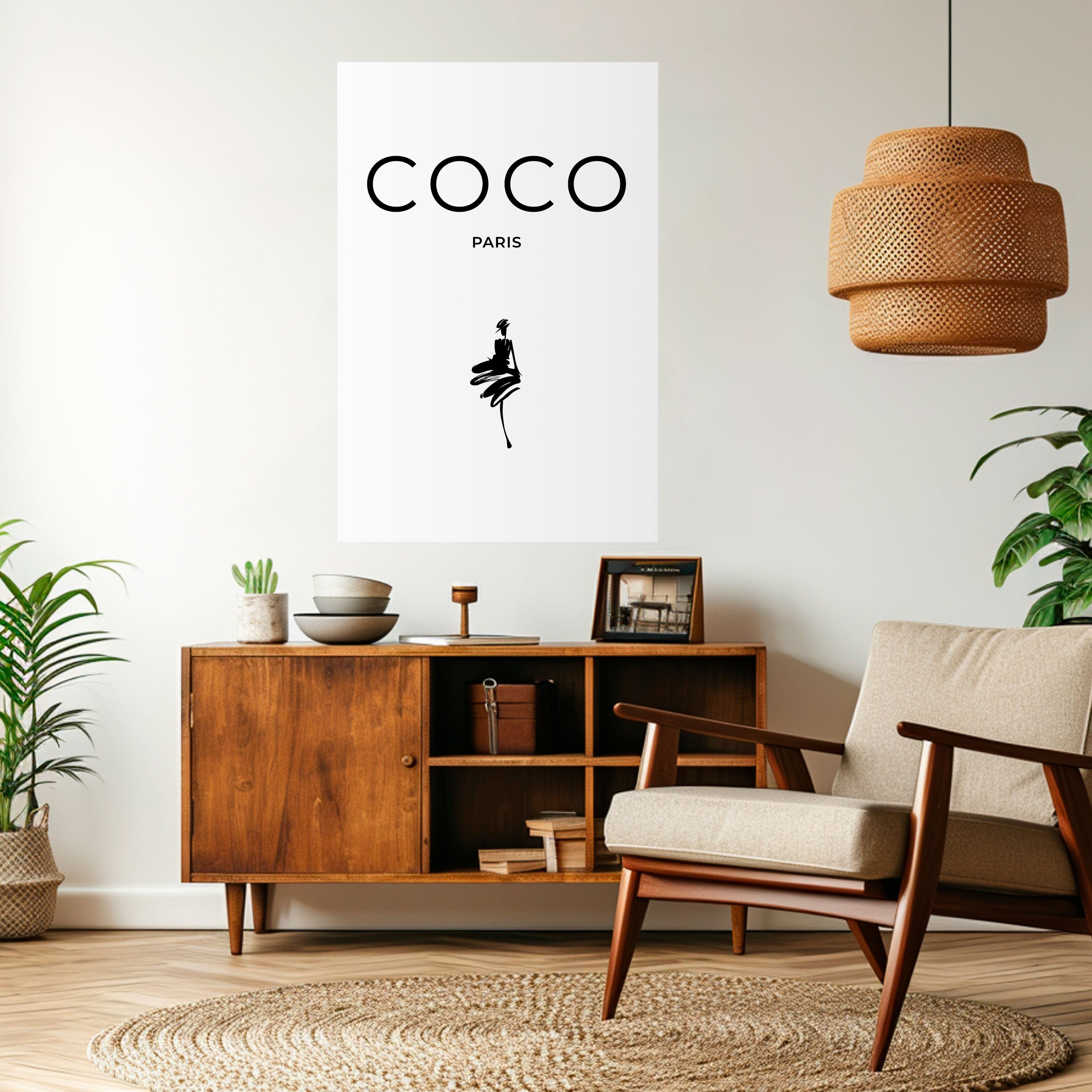 COCO CHANEL – ZEITLOSE ELEGANZ – Vertikales Poster zum Abziehen und Aufkleben