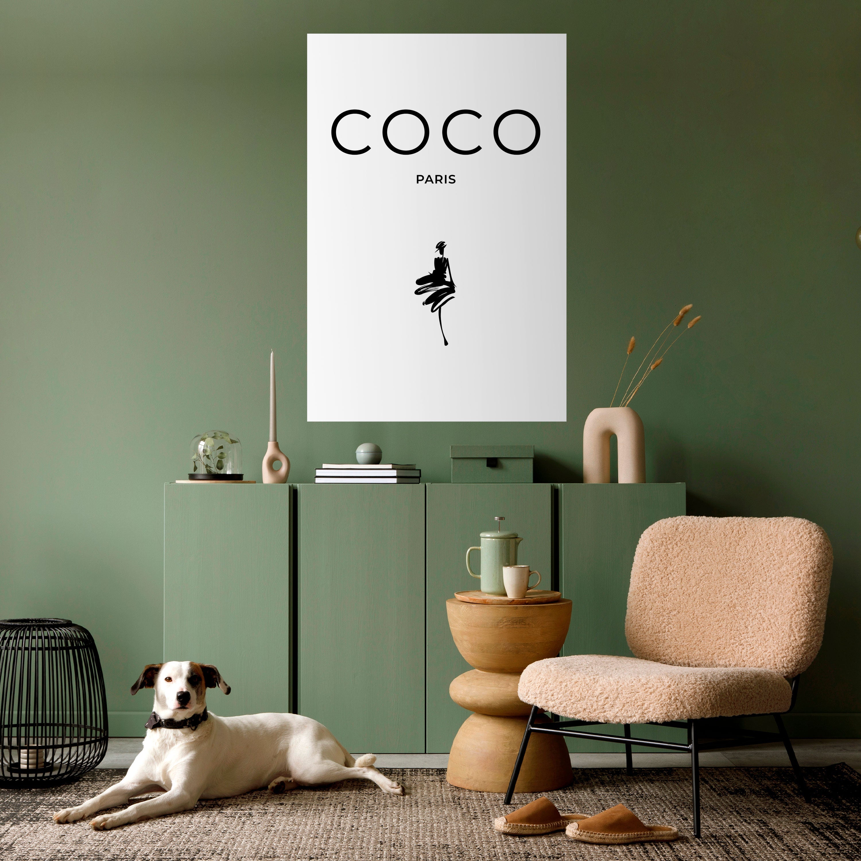 COCO CHANEL – ZEITLOSE ELEGANZ – Vertikales Poster zum Abziehen und Aufkleben