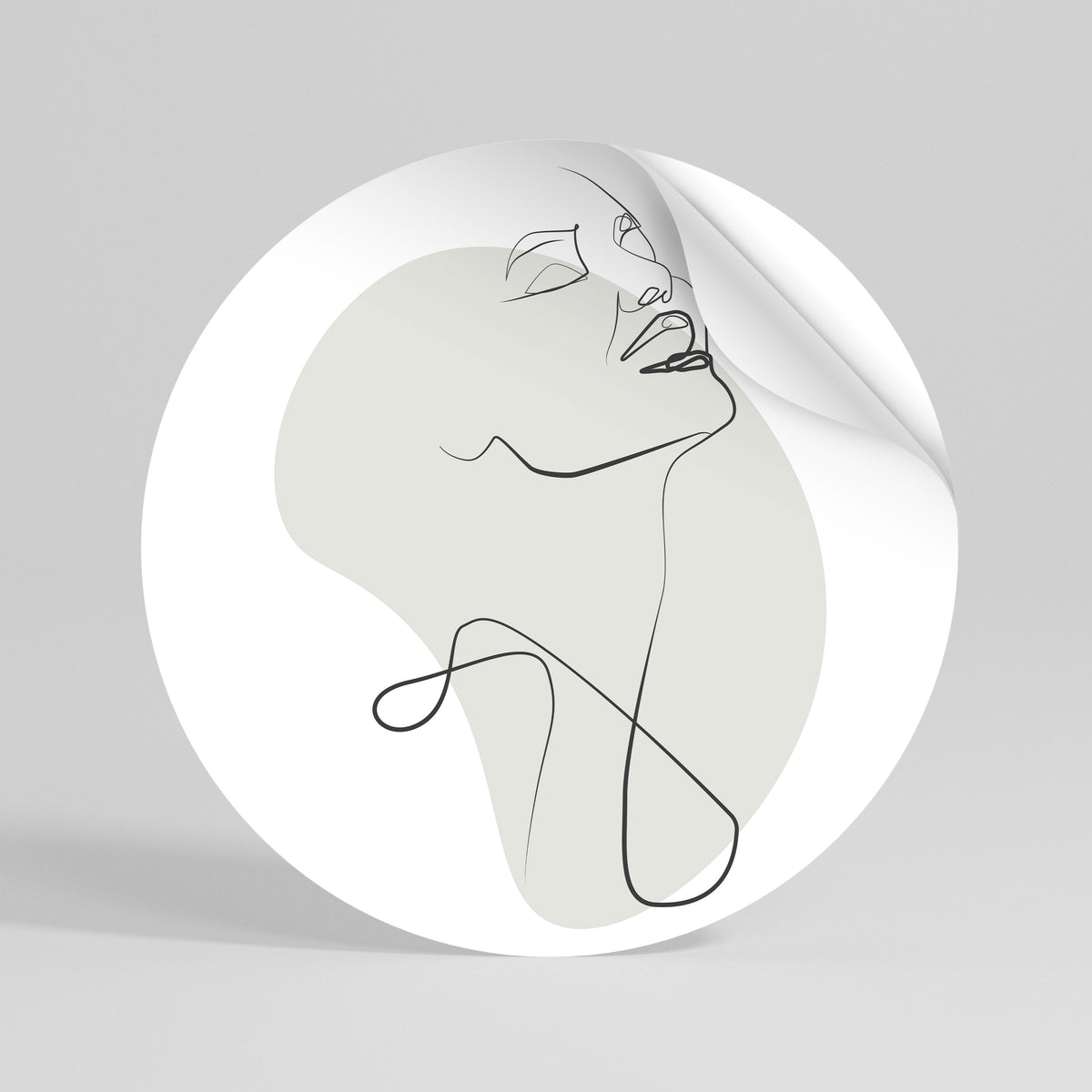 SUBTLE SIMPLICITY Runder Wandsticker zum Abziehen und Aufkleben
