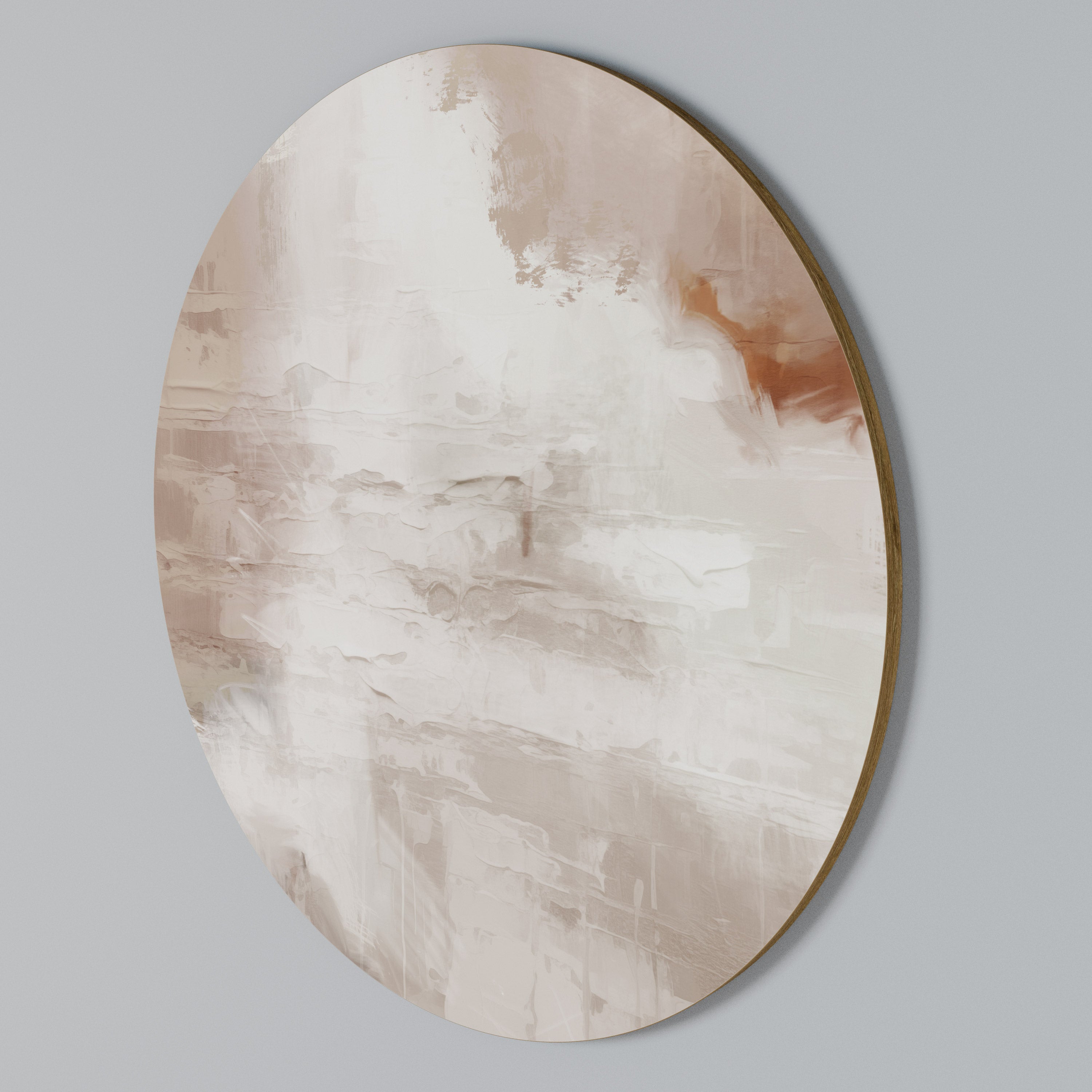 BLUSH SERENITY Rundes Wandbild