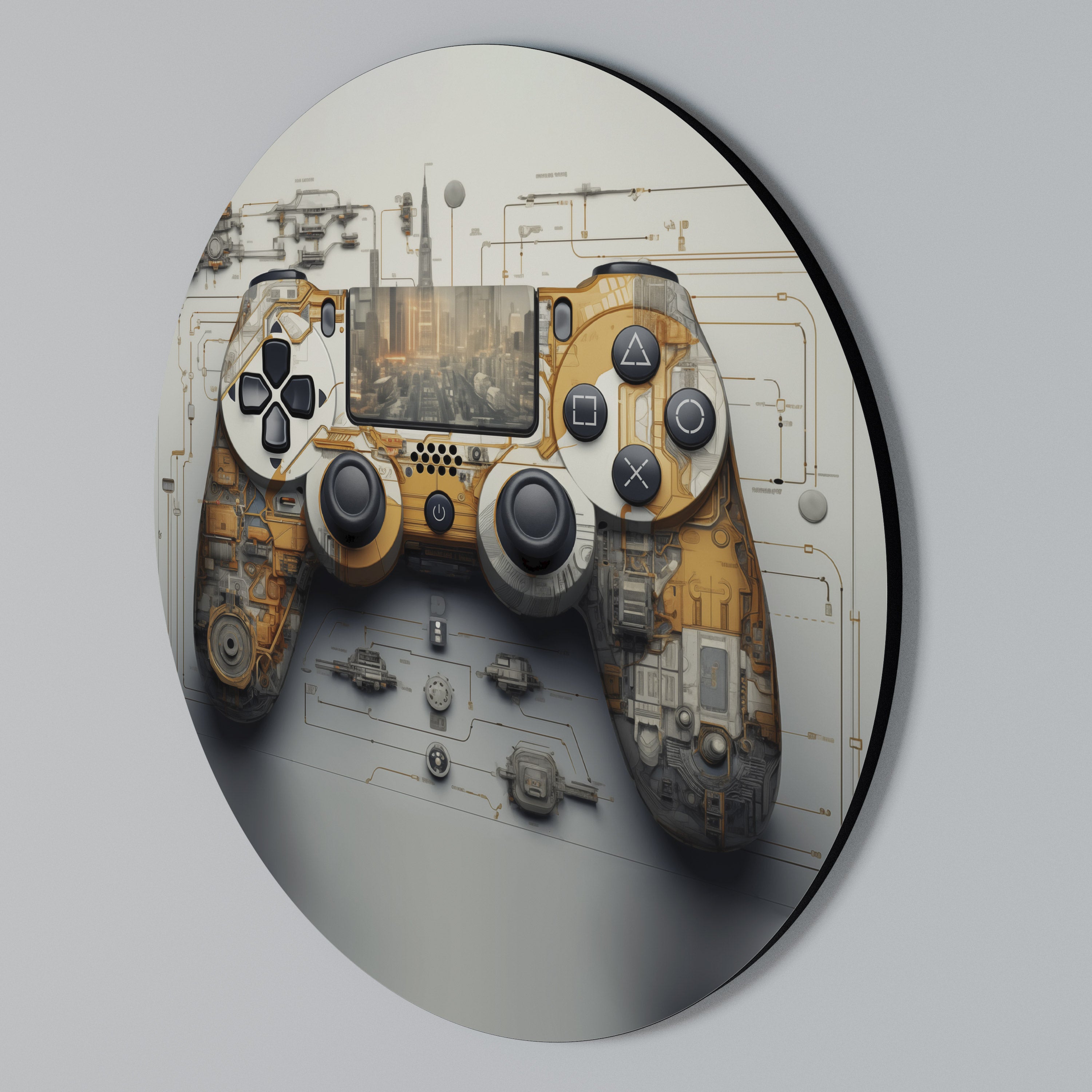 CYBER CHRONICLES PAD Round Wall Art