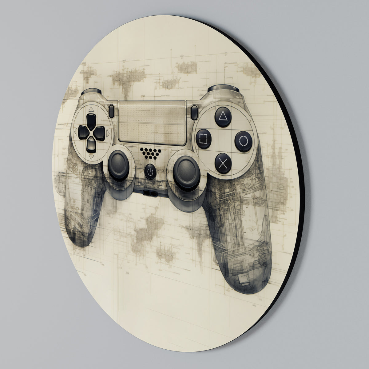 QUANTUM QUEST PAD Rundes Wandbild