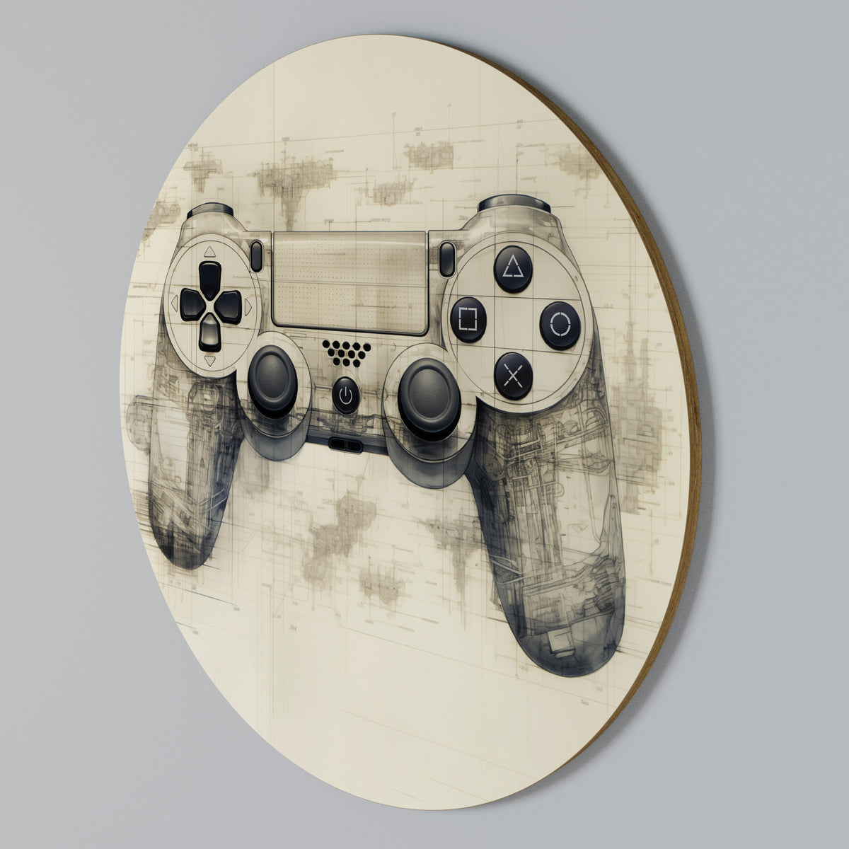 QUANTUM QUEST PAD Rundes Wandbild
