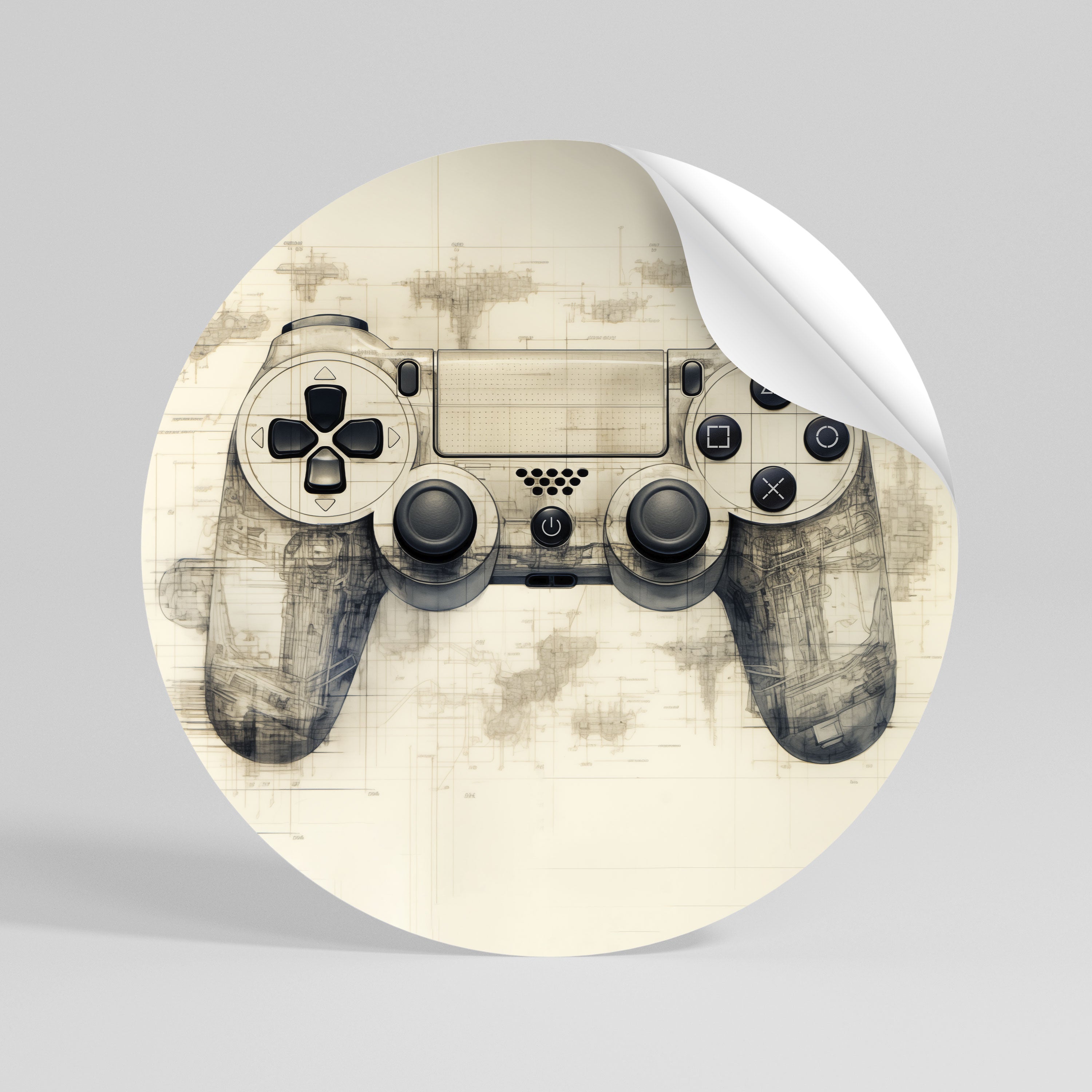 QUANTUM QUEST PAD Peel and Stick Round Sticker