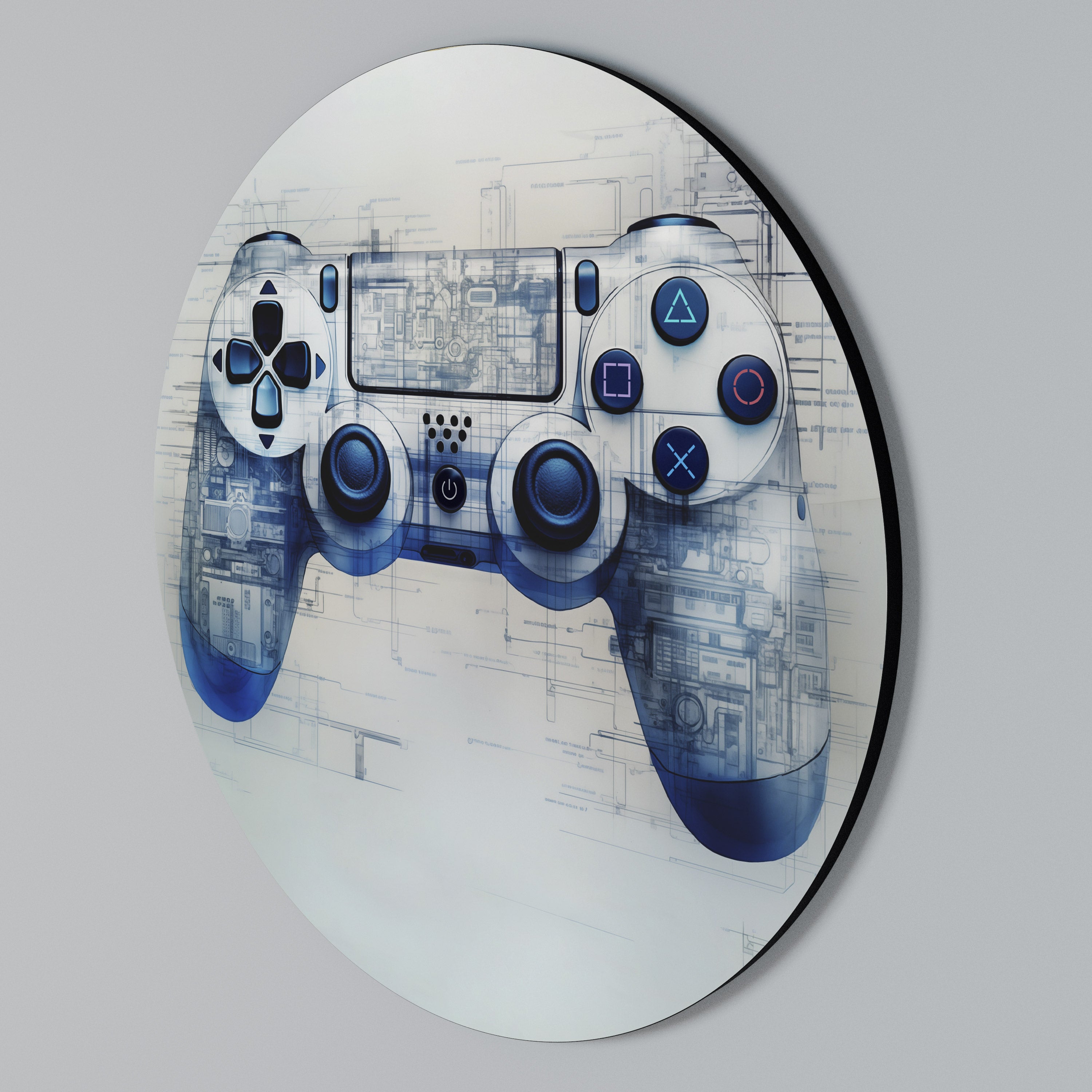CYBER SCAPE PAD Round Wall Art