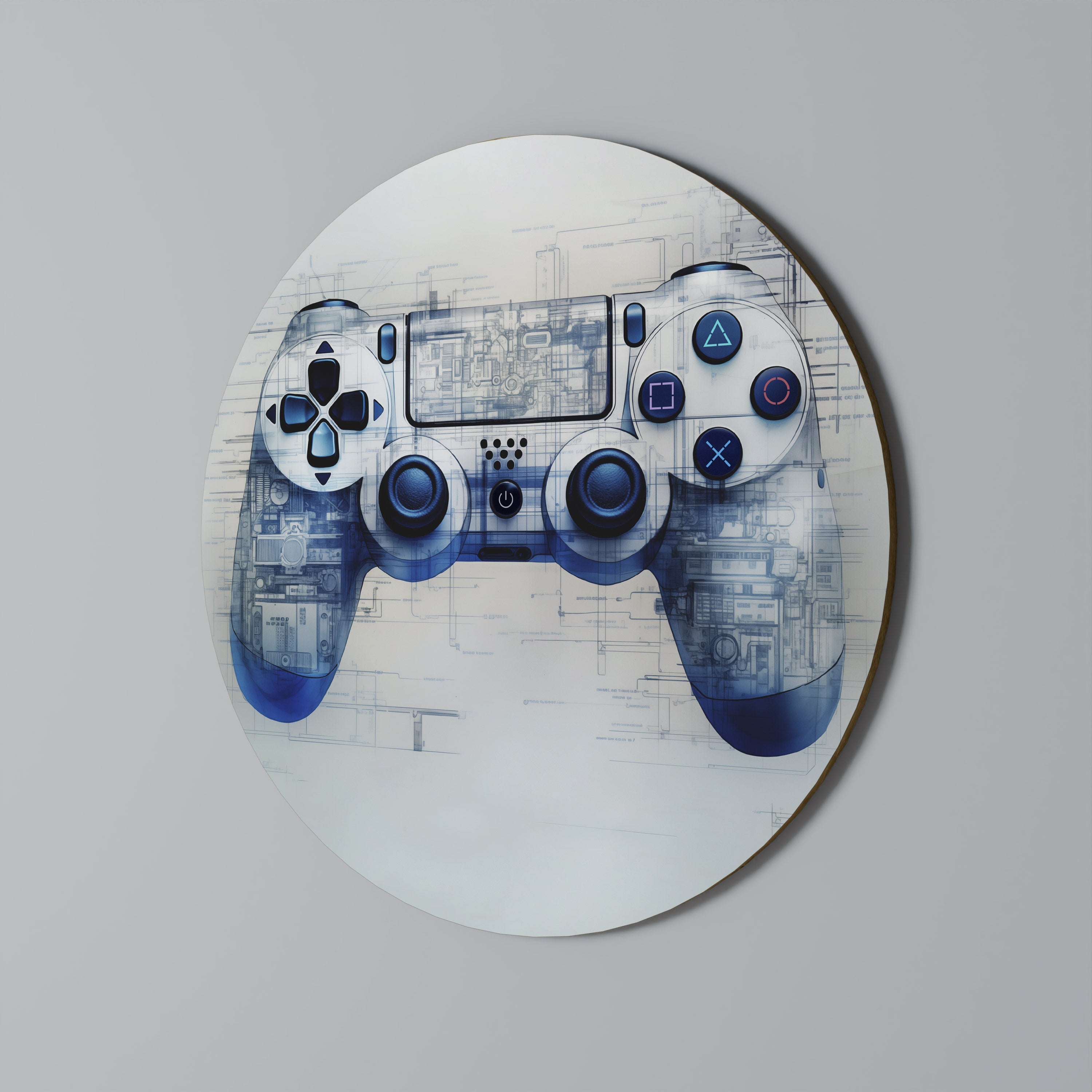 CYBER SCAPE PAD Runde Wanddekoration Ø 69 cm