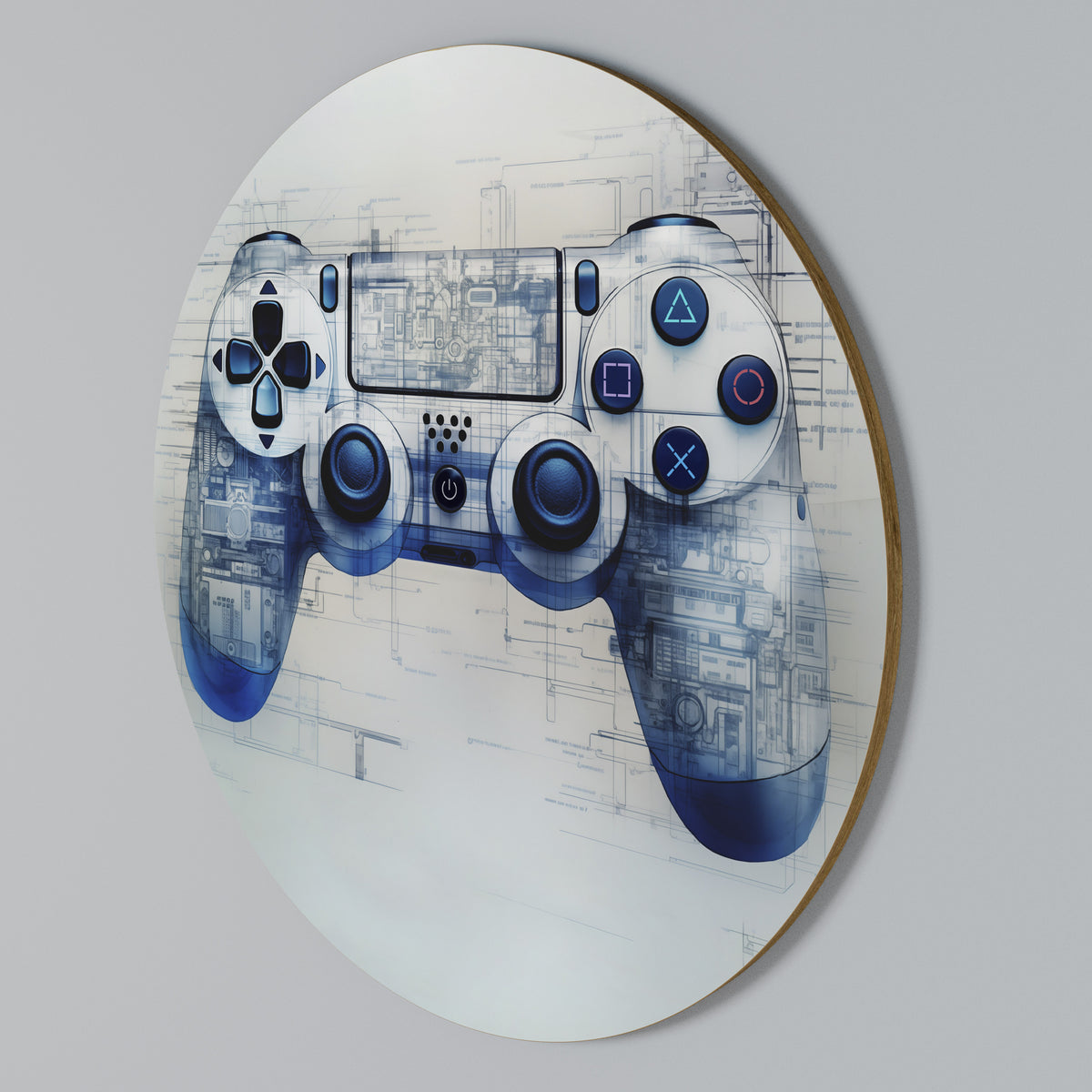 CYBER SCAPE PAD Rundes Wandbild