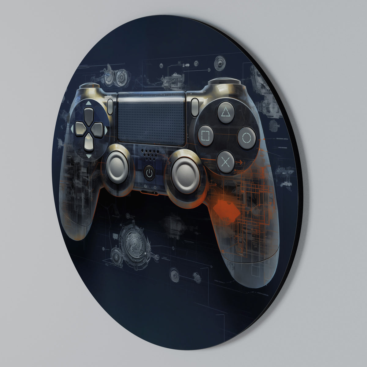 VIRTUAL VELOCITY PAD Rundes Wandbild