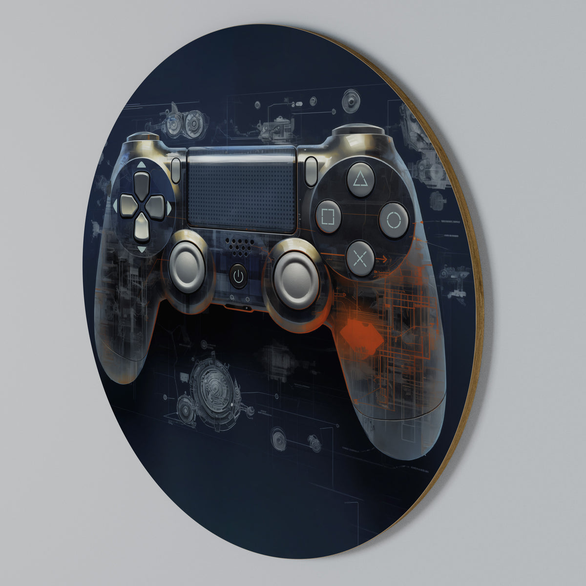 VIRTUAL VELOCITY PAD Rundes Wandbild