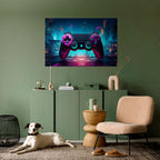 SYNTHWAVE PAD Selbstklebendes Horizontal-Poster