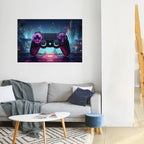 SYNTHWAVE PAD Selbstklebendes Horizontal-Poster