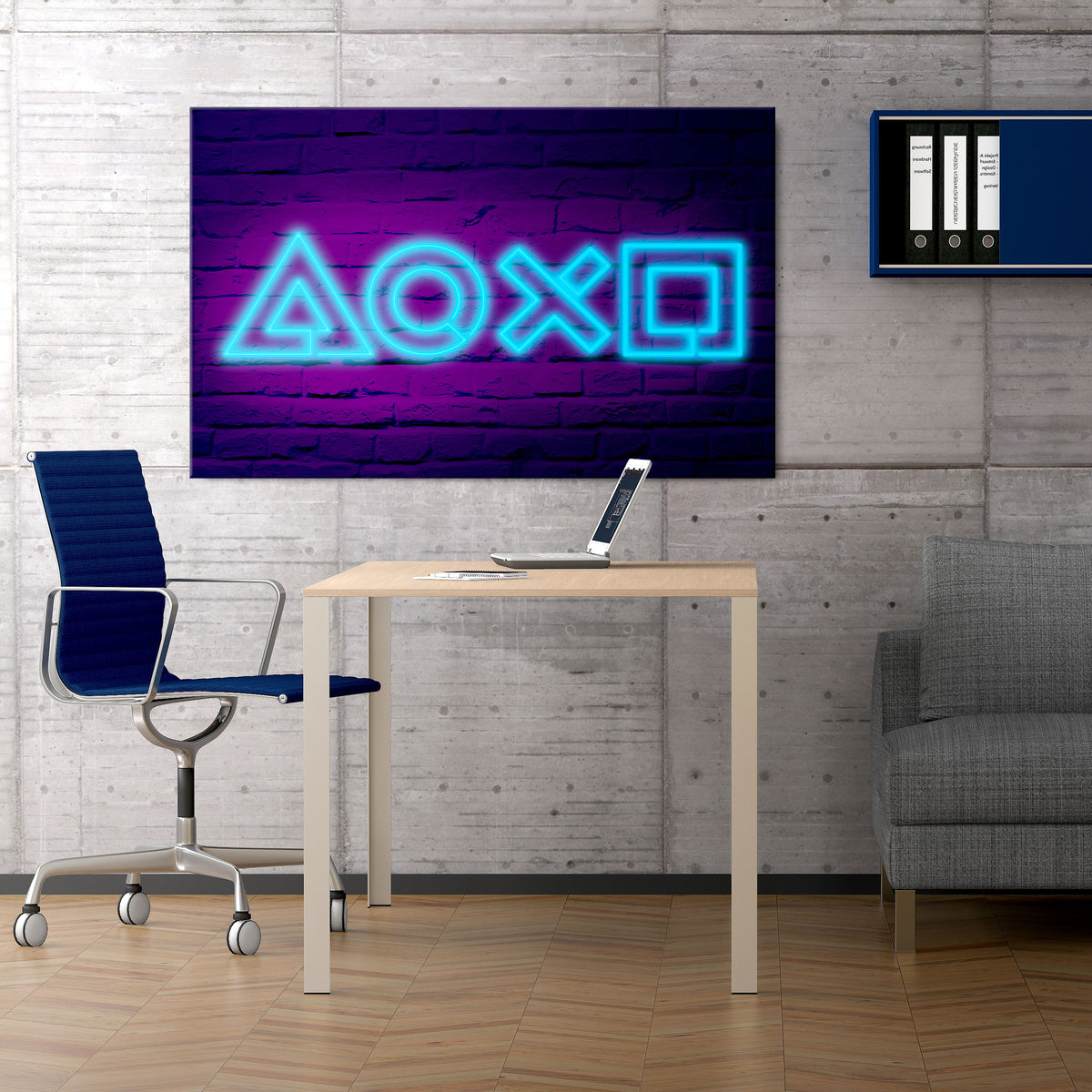 NEON PULSE GAMING Horizontal Canvas Print