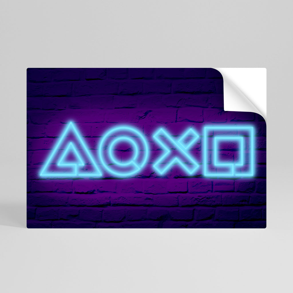 NEON PULSE GAMING Horizontales Poster zum Abziehen und Aufkleben