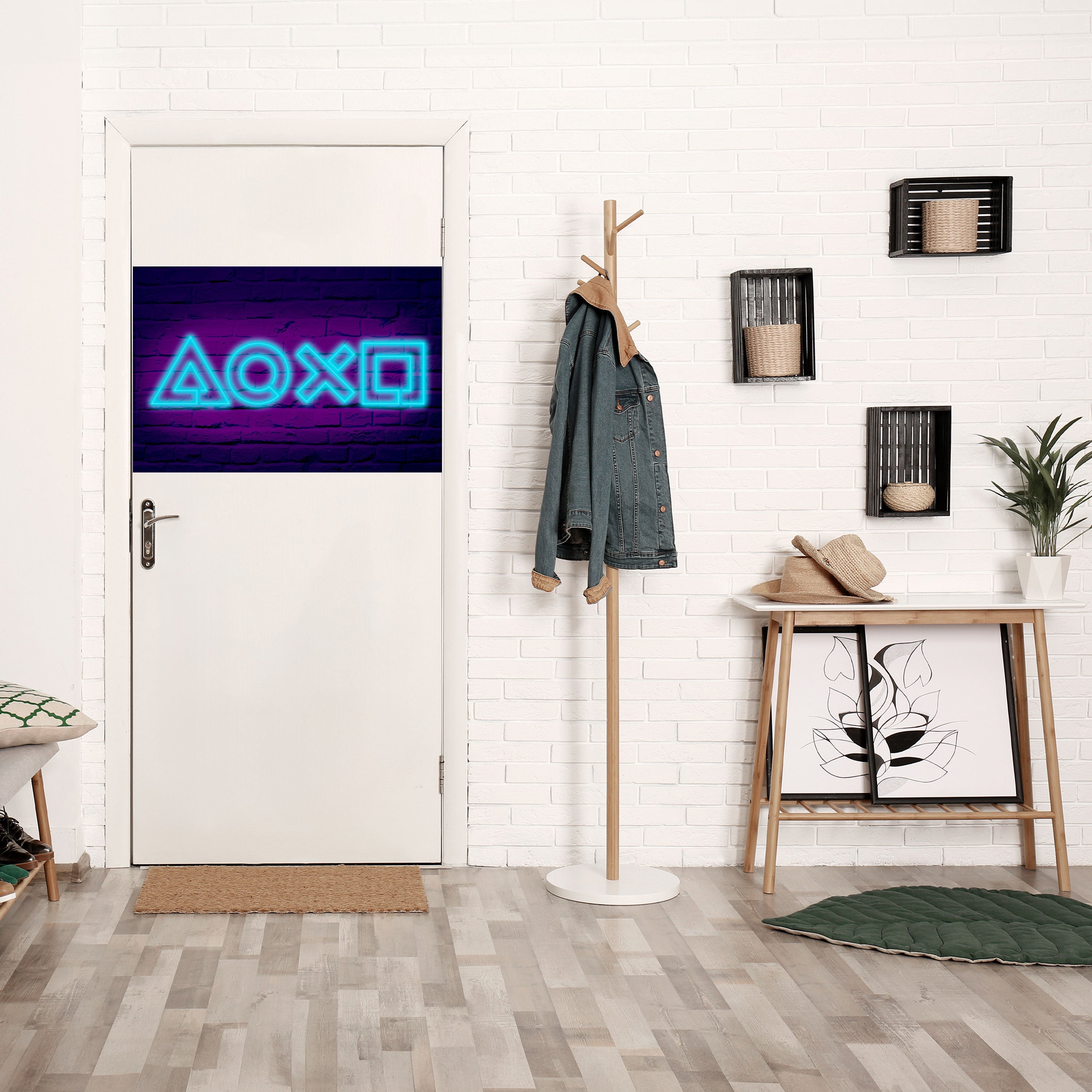 NEON PULSE GAMING Horizontales Poster zum Abziehen und Aufkleben