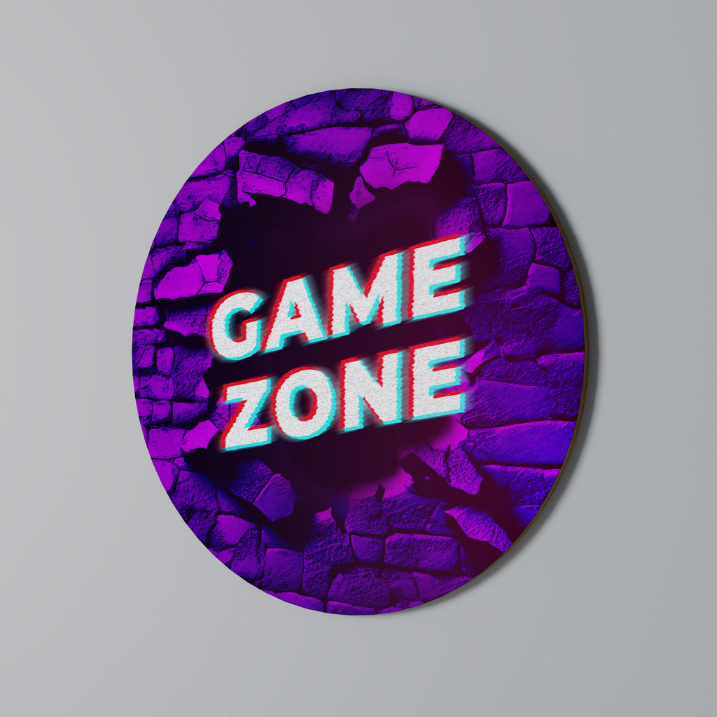 LUMINOUS GAME ZONE Runde Wanddekoration Ø 69 cm