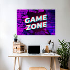 LUMINOUS GAME ZONE Selbstklebendes Horizontal-Poster