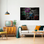 UNDERGOUND CONSOLE ICONS Selbstklebendes Horizontal-Poster