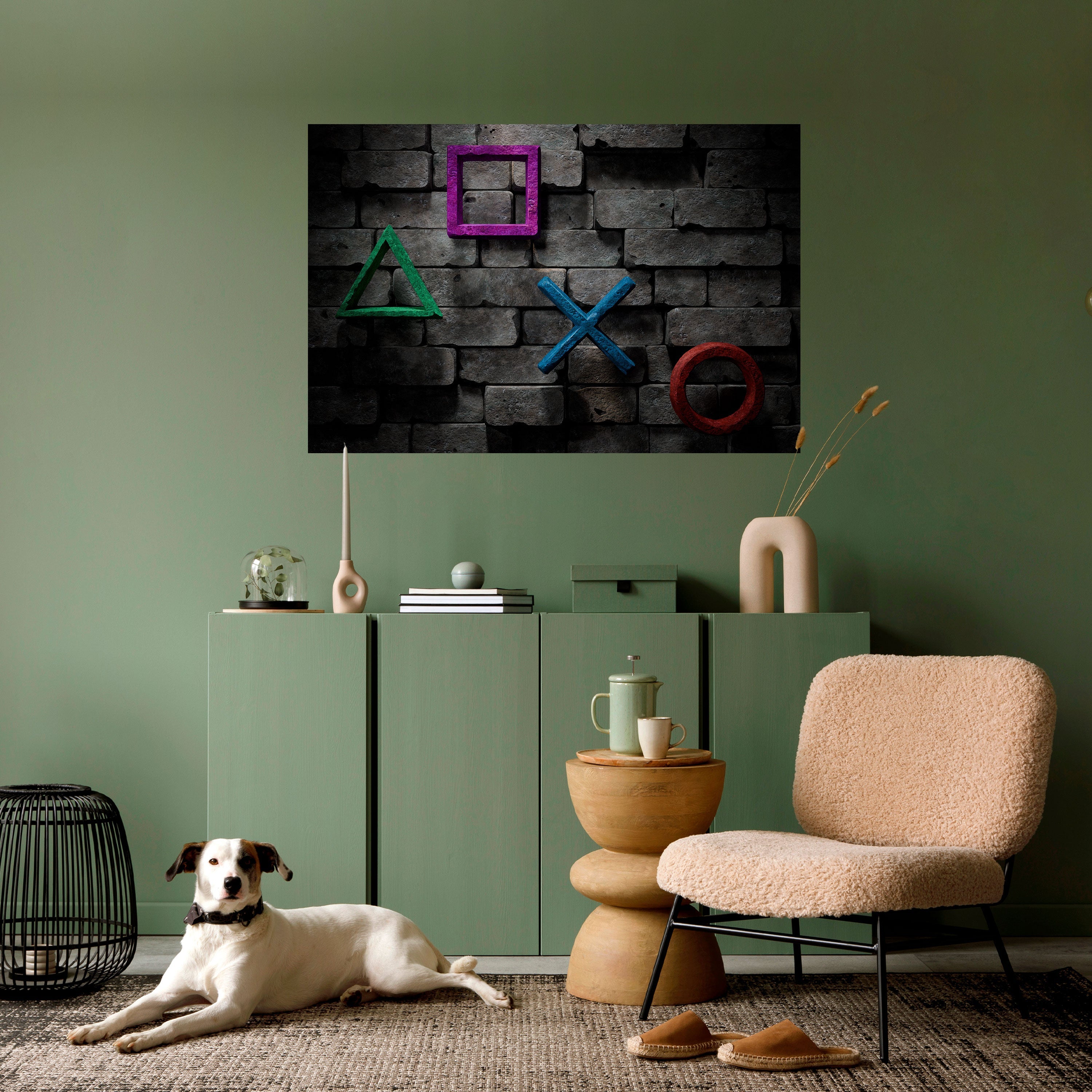UNDERGOUND CONSOLE ICONS Peel and Stick Horizontal Poster