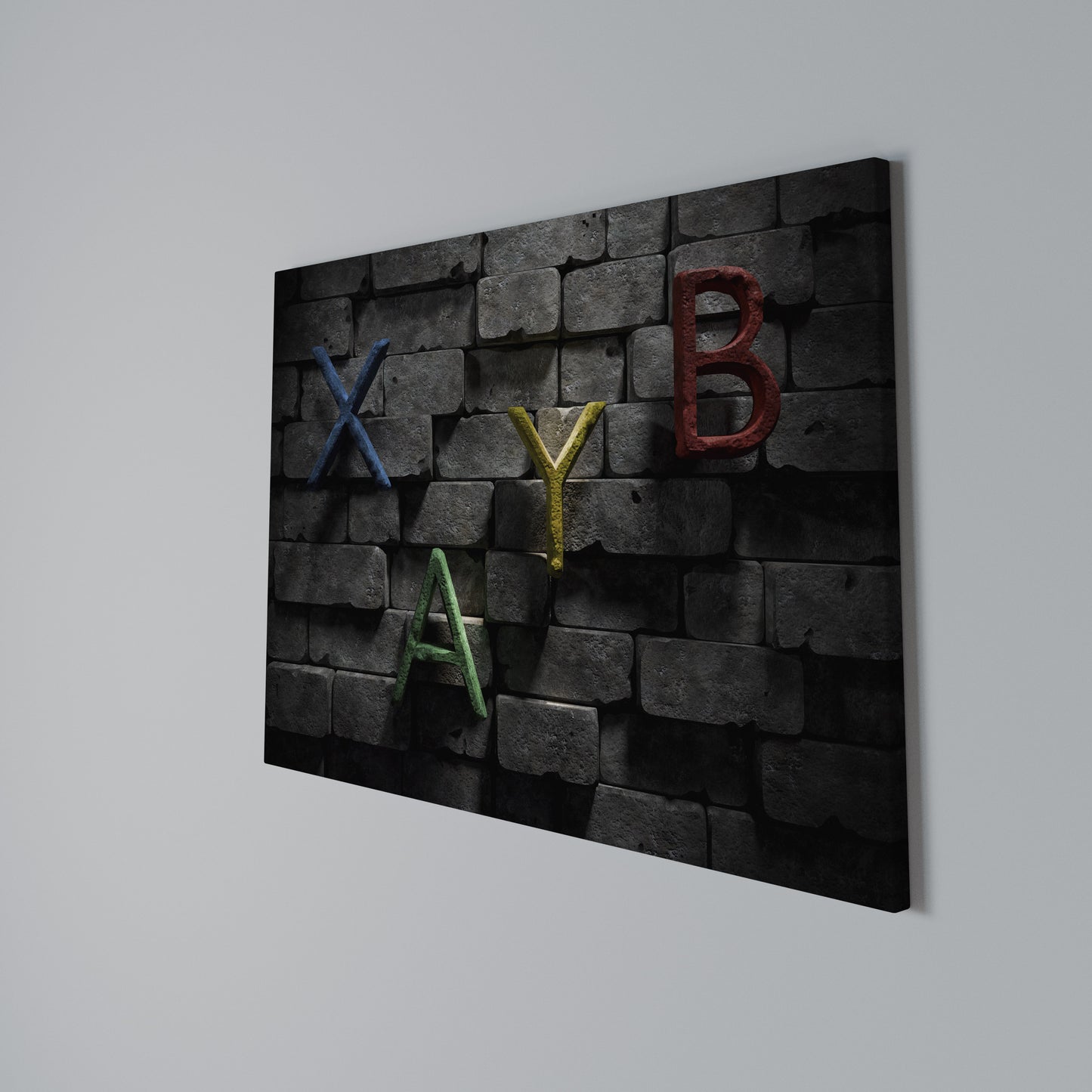 GAMER BRICK LETTERS Horizontal Canvas Print