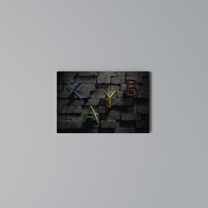 GAMER BRICK LETTERS Horizontal Canvas Print
