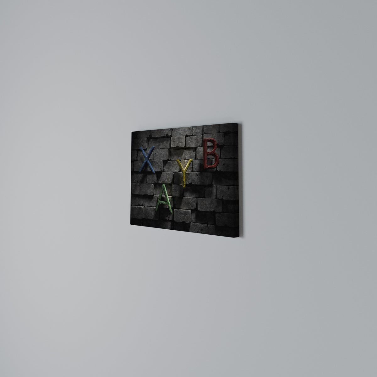 GAMER BRICK LETTERS Horizontal Canvas Print