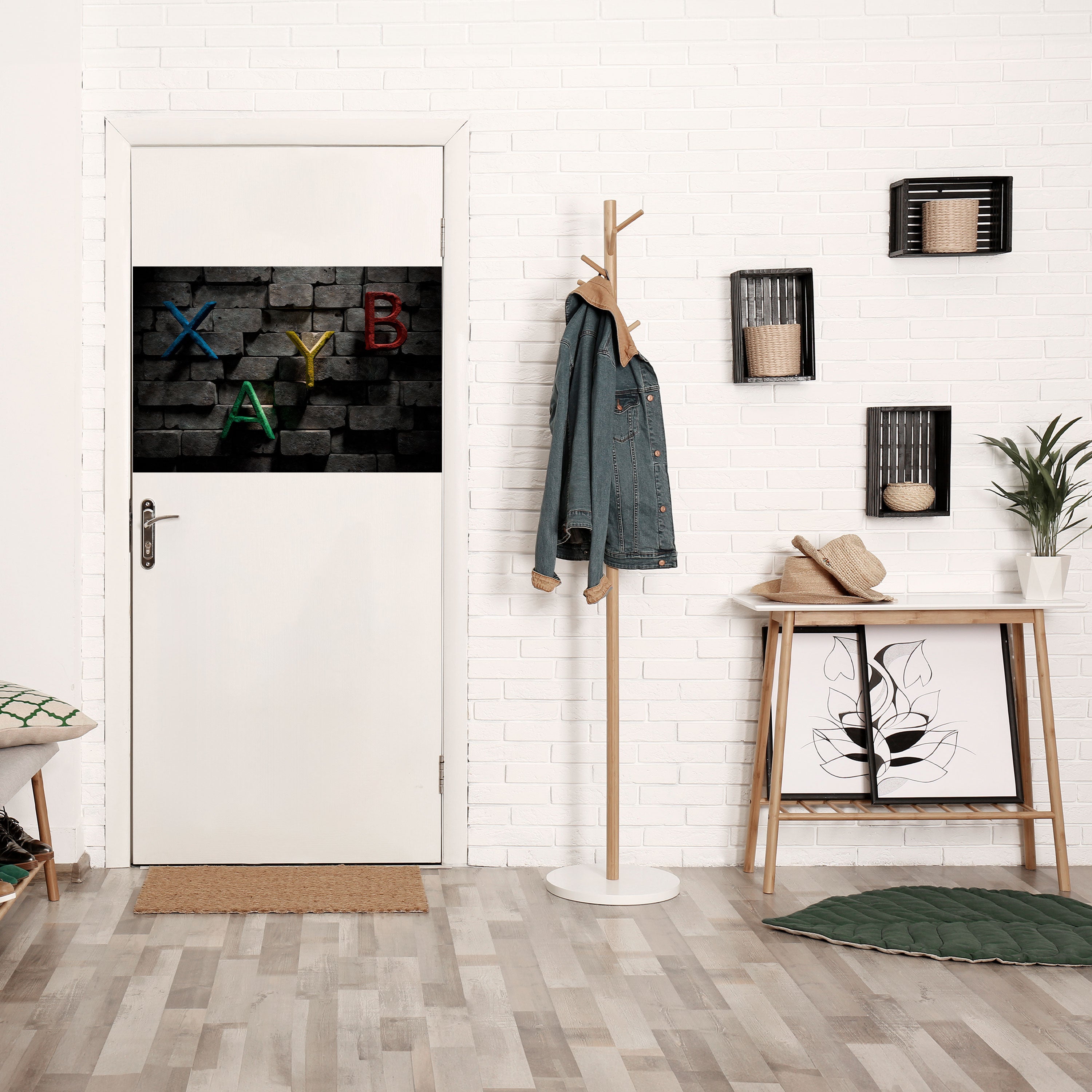 GAMER BRICK LETTERS Peel and Stick Horizontal Poster