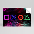 GEOMETRIC GAMER ICONS Selbstklebendes Horizontal-Poster
