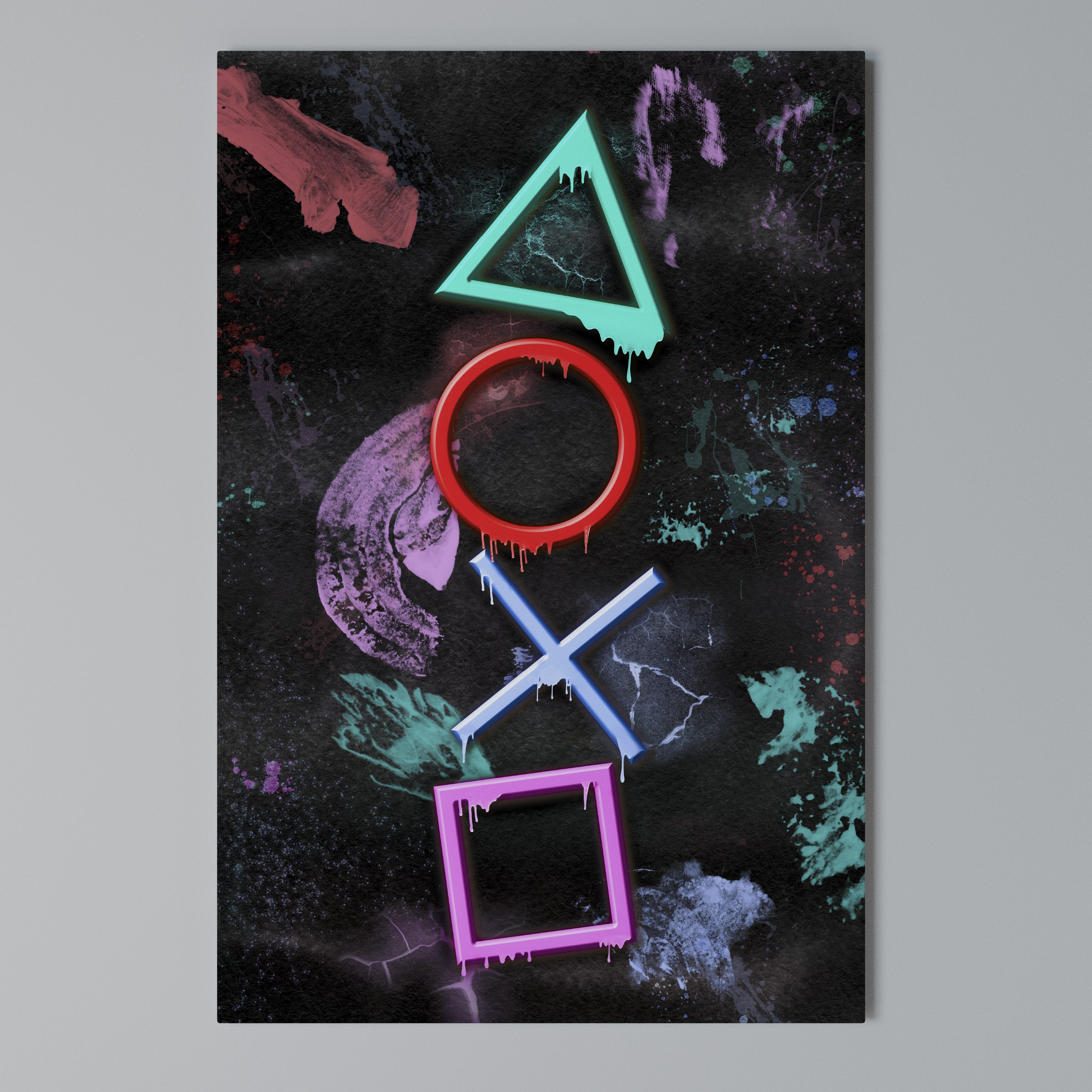 UPRISING NEON ICONS Vertical Canvas Print