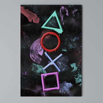 UPRISING NEON ICONS Vertical Canvas Print