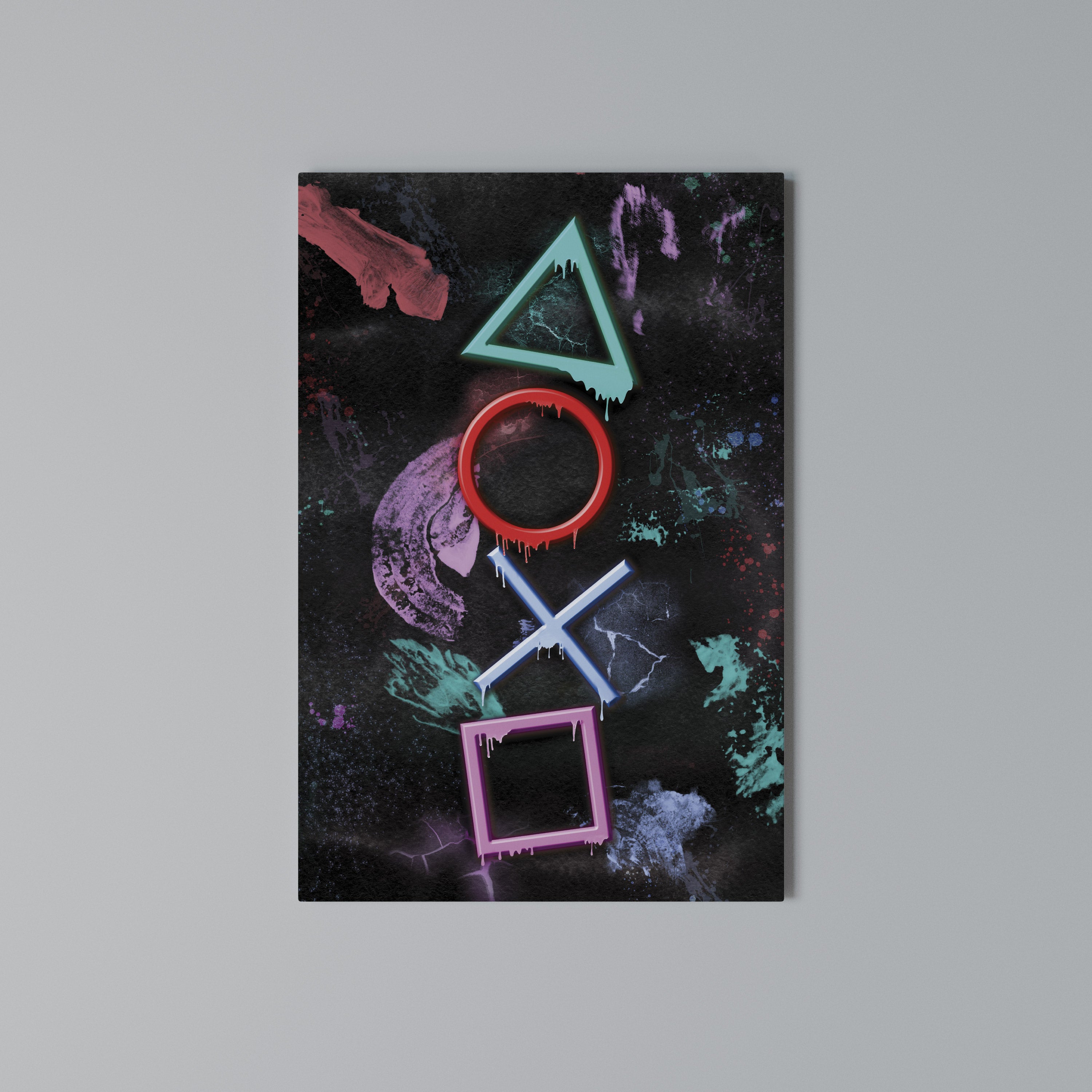 UPRISING NEON ICONS Vertical Canvas Print