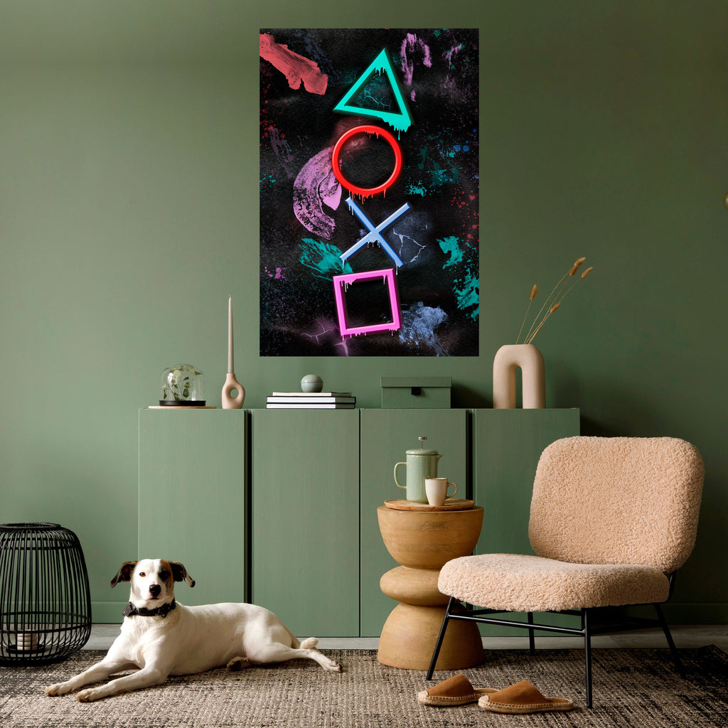 UPRISING NEON ICONS Vertikales Poster zum Abziehen und Aufkleben