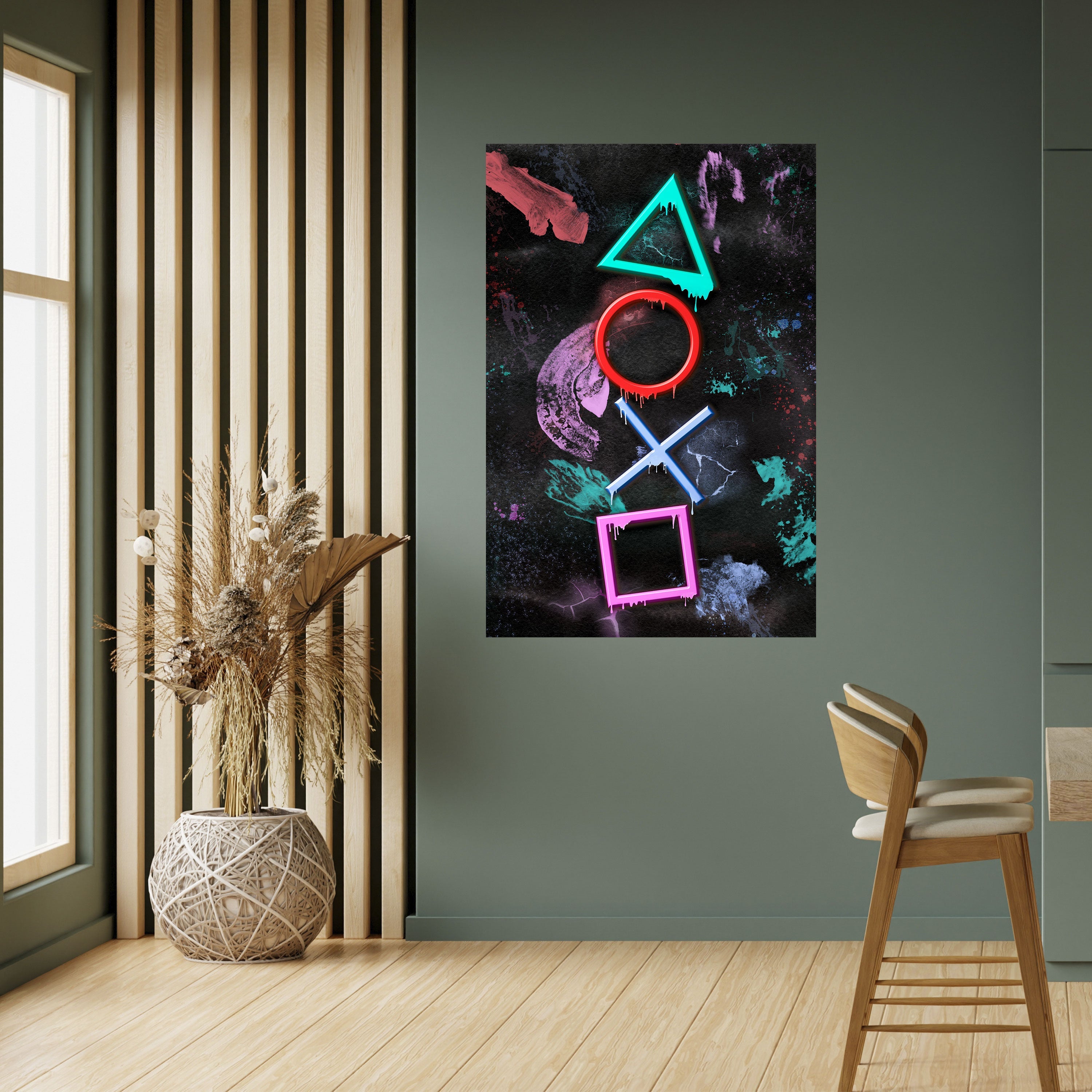 UPRISING NEON ICONS Vertikales Poster zum Abziehen und Aufkleben