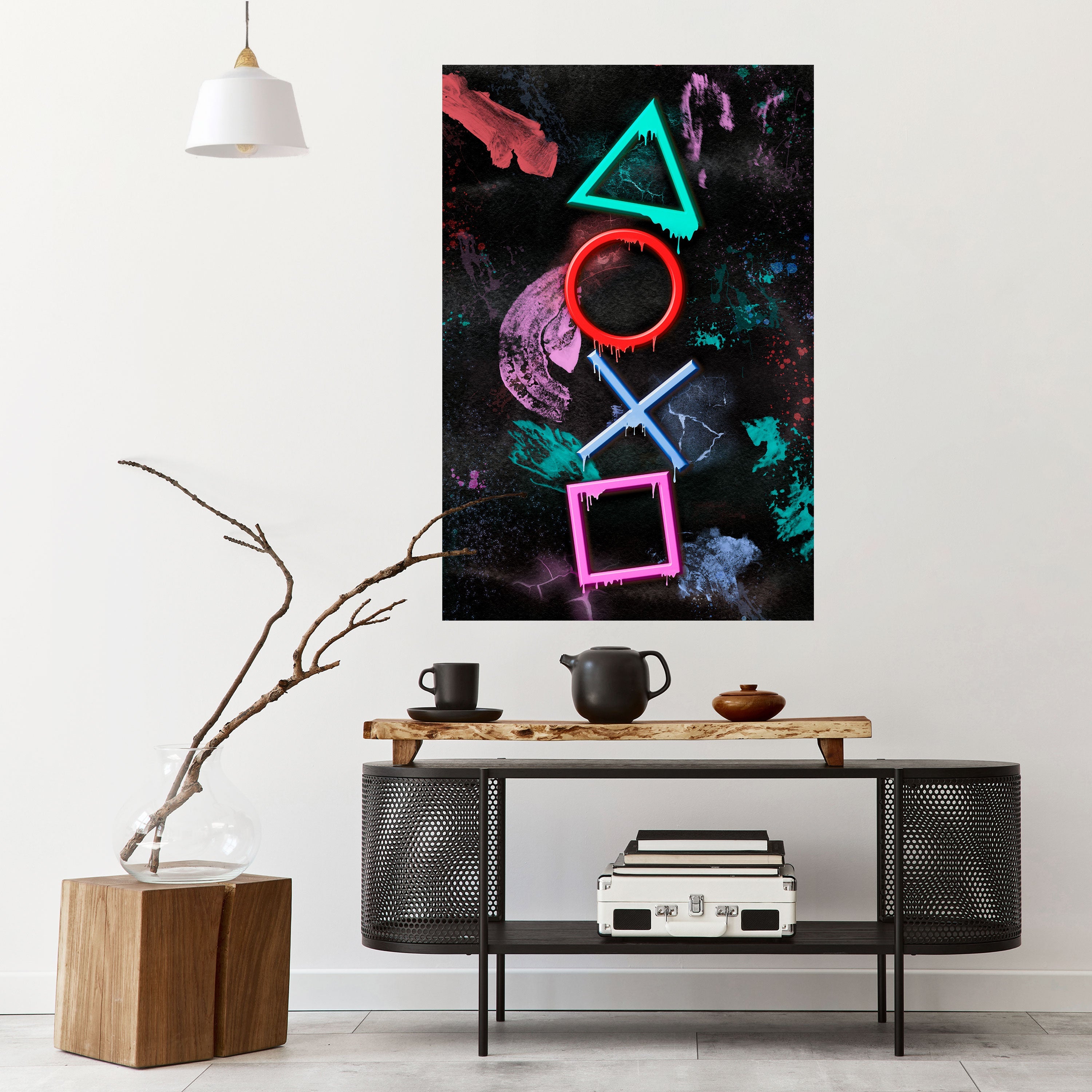 UPRISING NEON ICONS Vertikales Poster zum Abziehen und Aufkleben