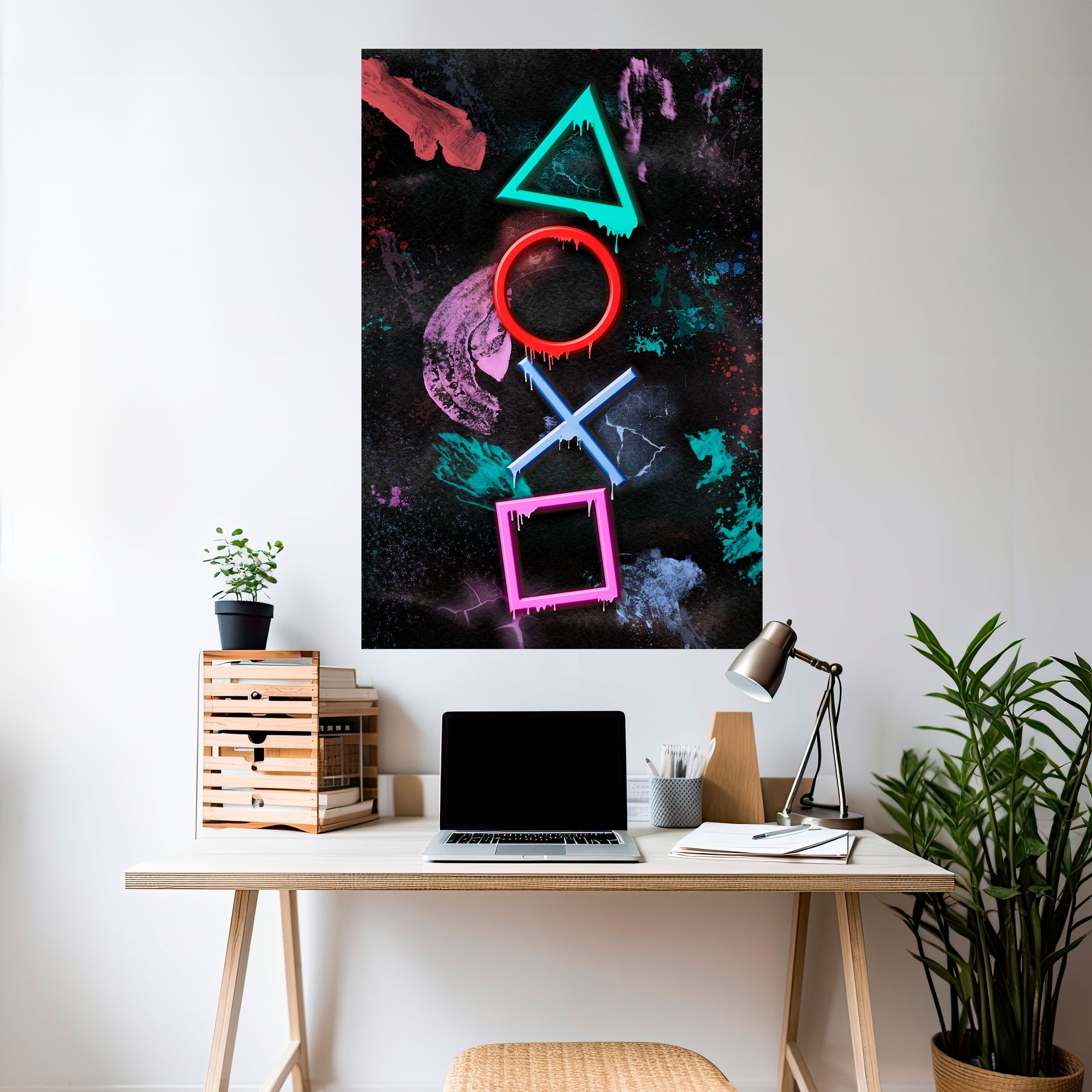 UPRISING NEON ICONS Vertikales Poster zum Abziehen und Aufkleben