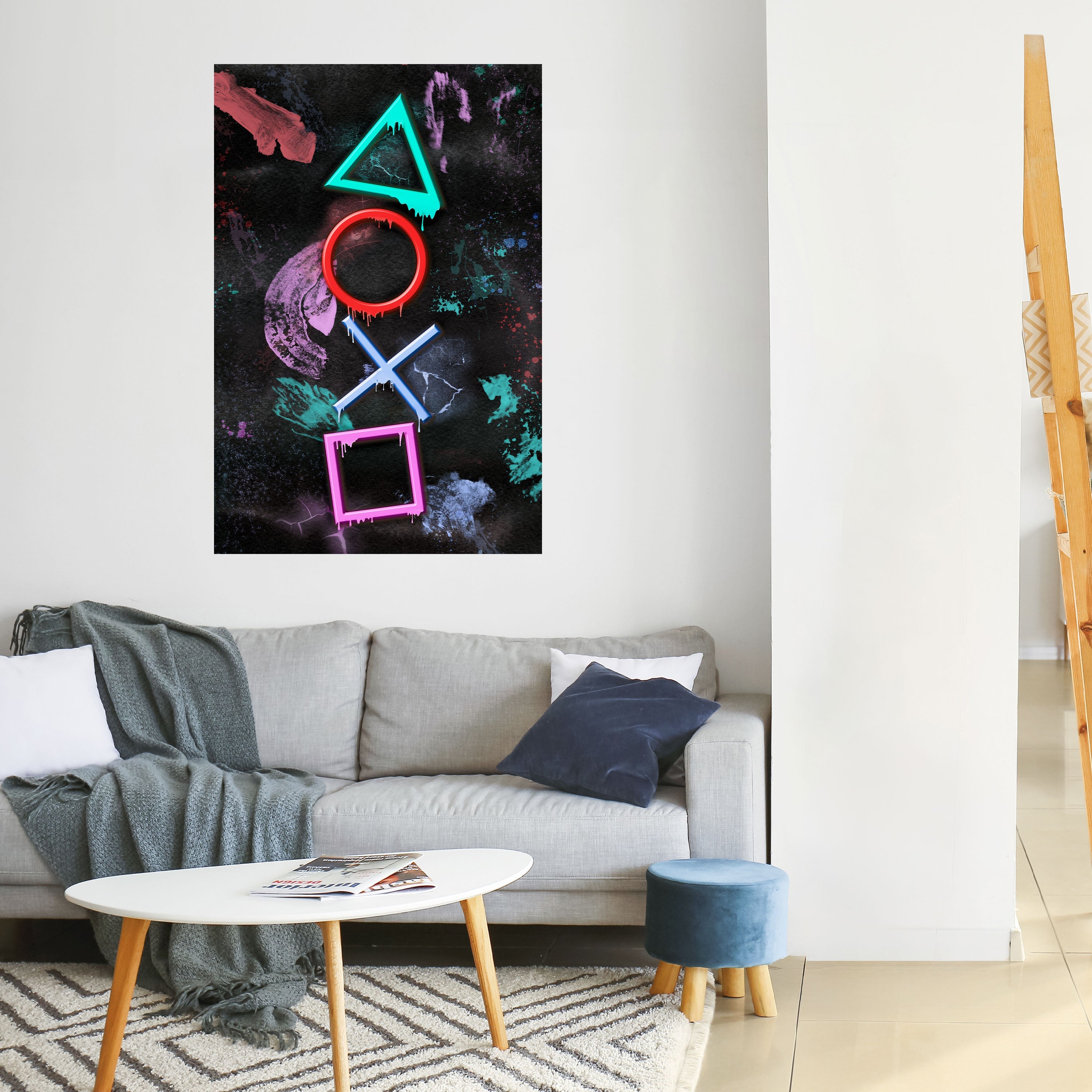 UPRISING NEON ICONS Vertikales Poster zum Abziehen und Aufkleben